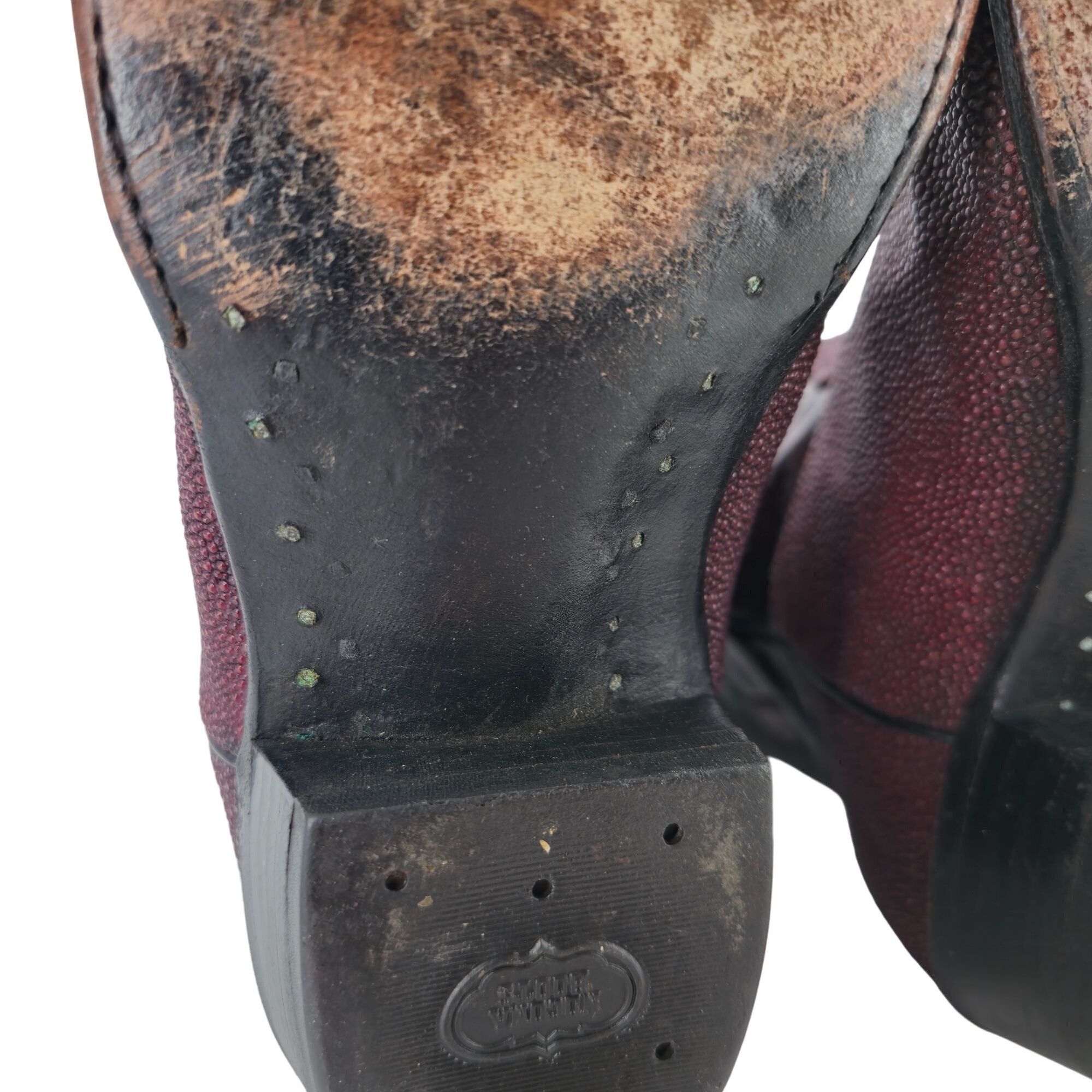 Nocona Nocona Stingray Red Mens Size 11.5D Maroon Burgundy Leather Size US 11.5 / EU 44-45 - 11 Thumbnail