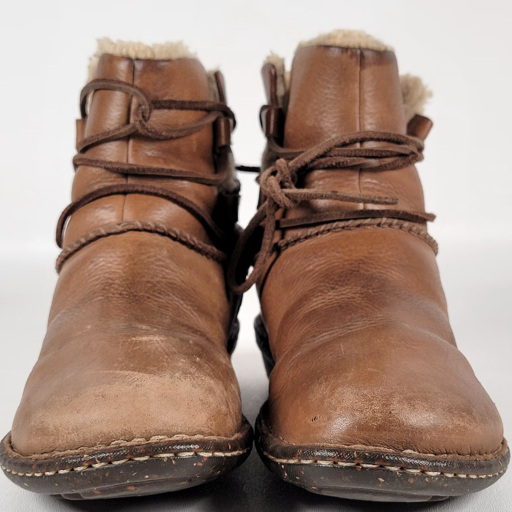 Ugg UGG Australia Caspia Leather Boots Lace Up Shearling Women Size 8 Brown Winter Snow Boot Size US 8 / IT 38 - 3 Thumbnail