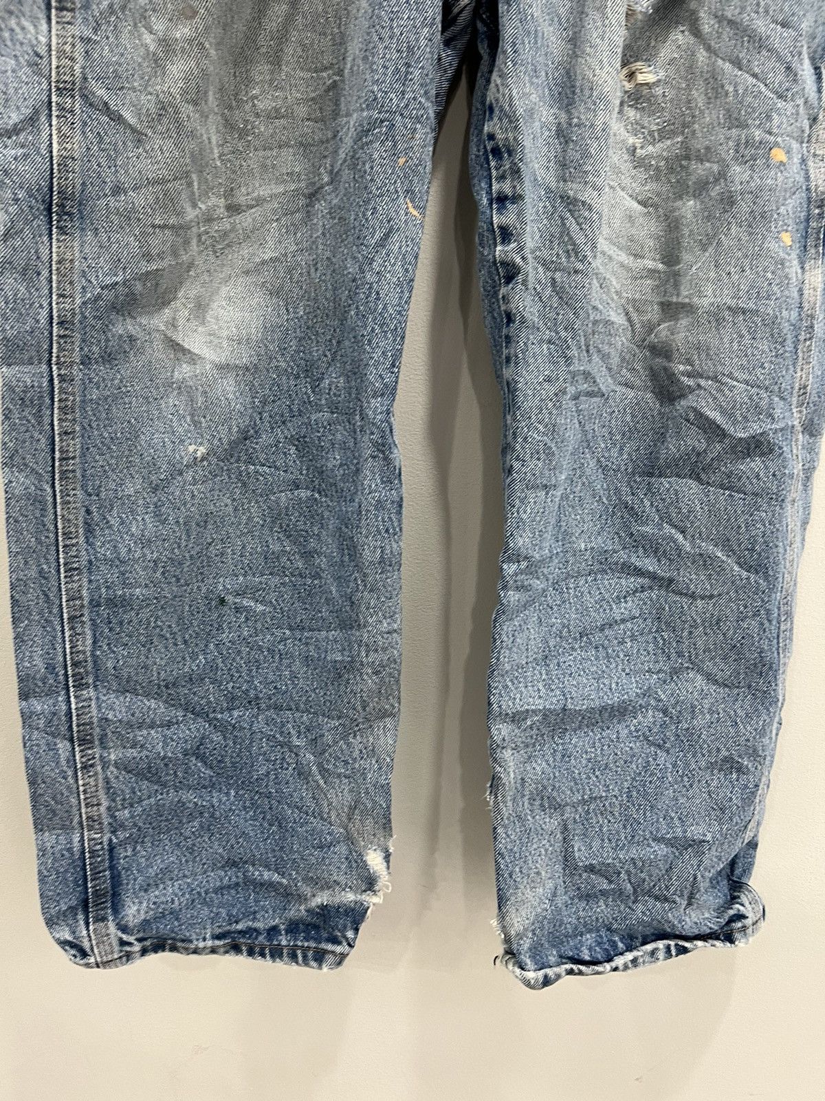 Vintage × Wrangler Vtg Wrangler Thrashed Baggy Denim Jeans Pants 36x30 carhartt Size US 36 / EU 52 - 4 Thumbnail