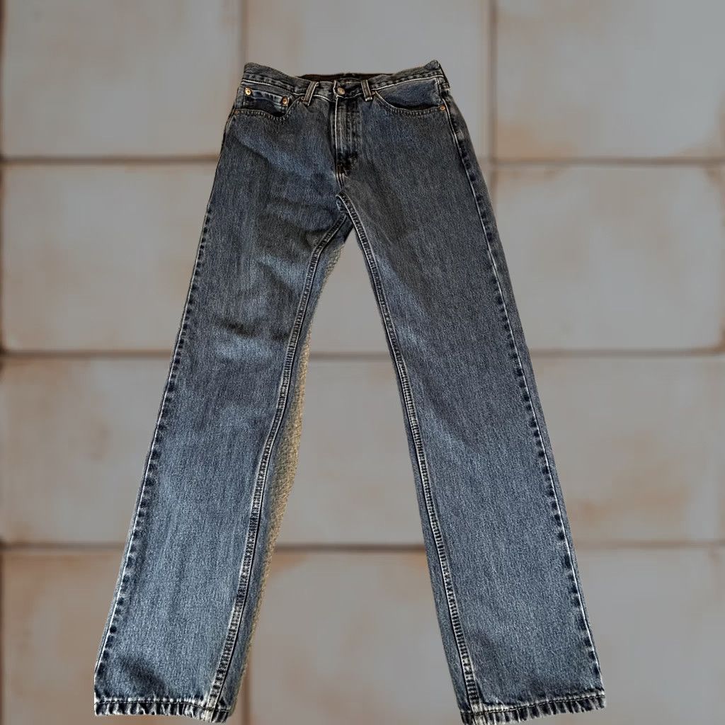 Levi's Levi's 505 Jeans Mens 32x34 Regular Straight Blue Denim Medium Wash Pattern Solid Pockets Zip Fly Mens Size US 32 / EU 48 - 1 Thumbnail