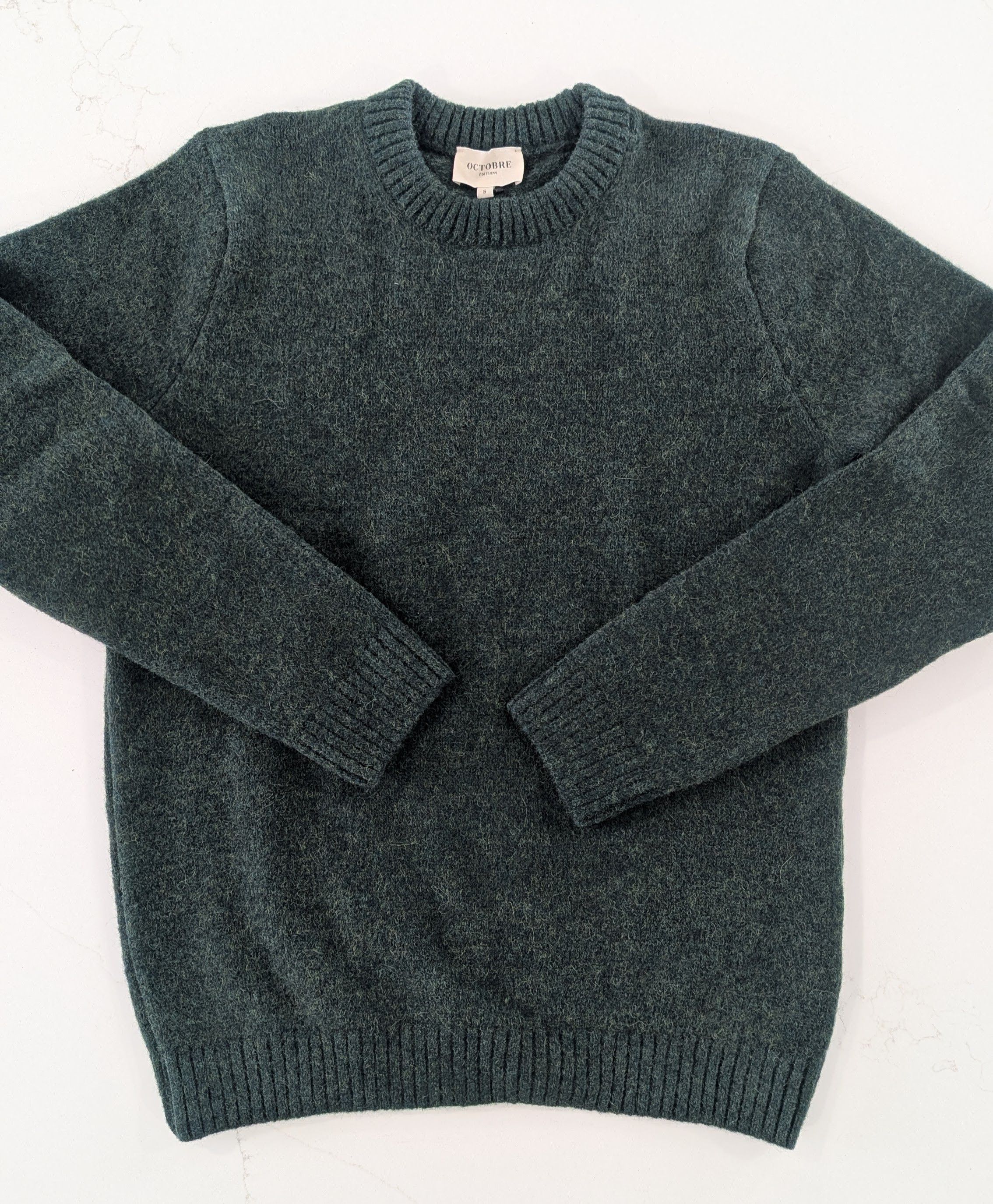 Octobre Éditions Arlen Sweater Mens Small Green Wool Alpaca