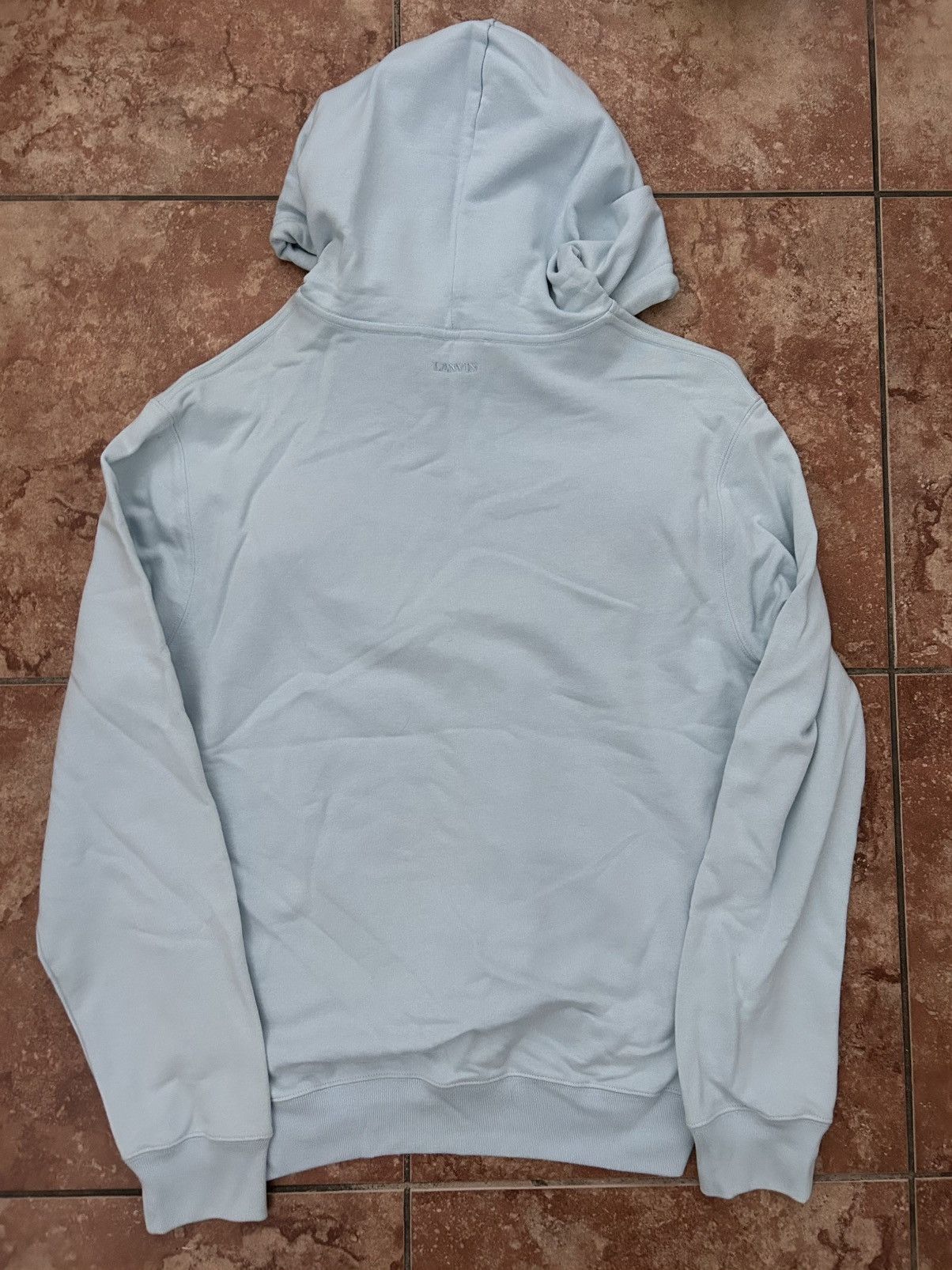 Lanvin Lanvin light blue embroidered lace logo hoodie Flawless!! Size US XXL / EU 58 / 5 - 4 Thumbnail