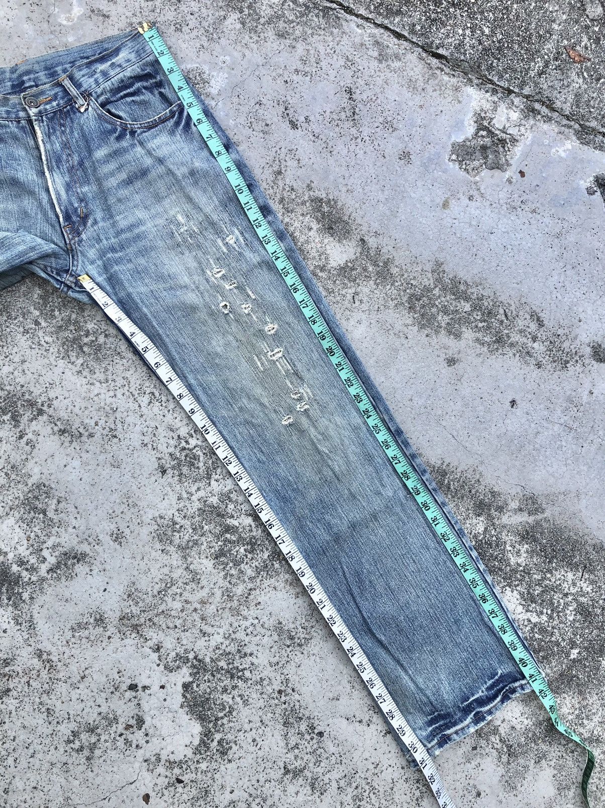 Japanese Brand JAPANESSE NYLAUS DISTRESSED DENIM Size US 30 / EU 46 - 15 Thumbnail