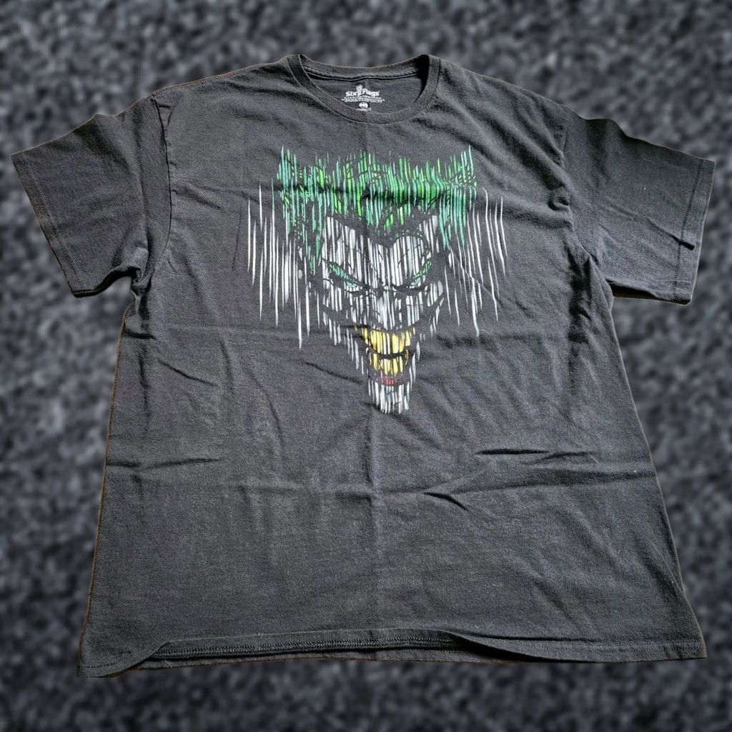 Vintage Six Flags Batman Joker T Shirt Mens XL Black Cotton Short Sleeve Crew Neck Retro 2010s Size US XL / EU 56 / 4 - 1 Thumbnail