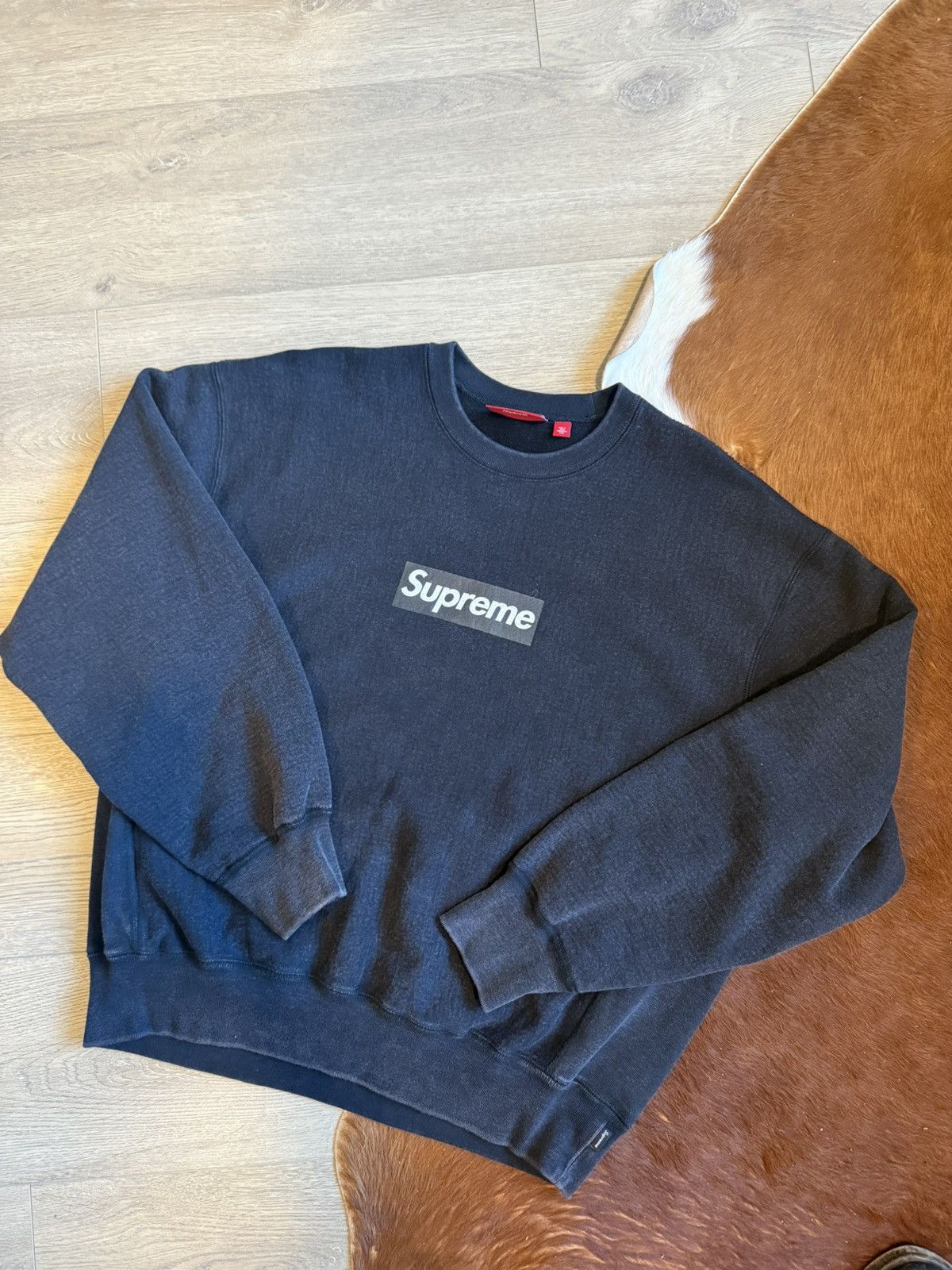 Supreme Supreme Washed Box Logo Crewneck Black Size US M / EU 48-50 / 2 - 2 Thumbnail