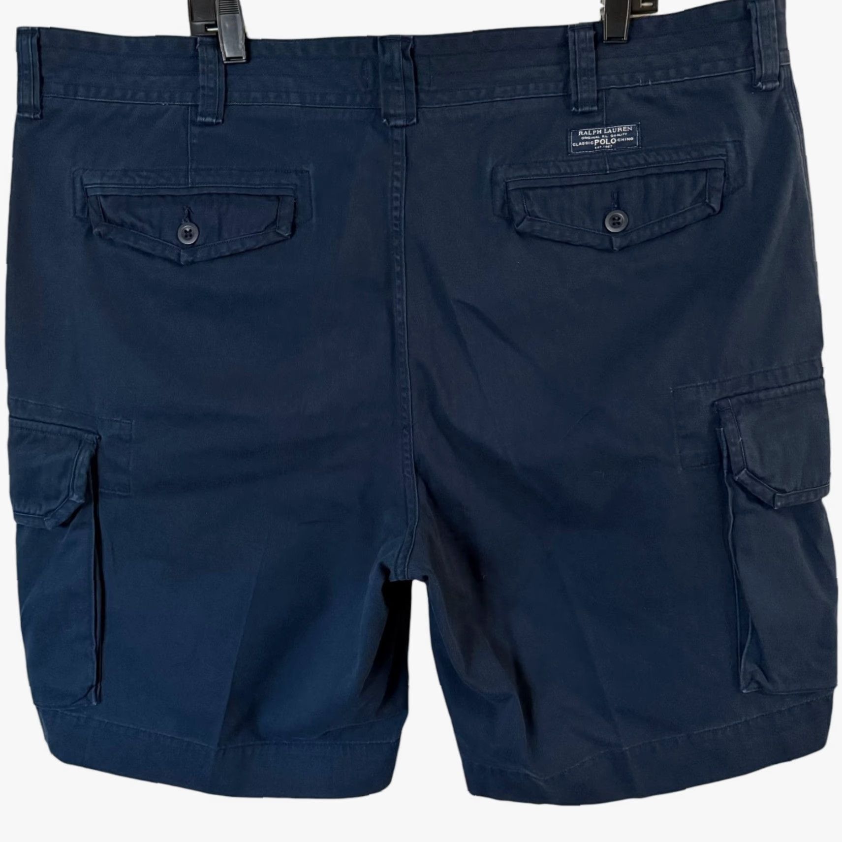 Polo Ralph Lauren Ralph Lauren Gellar Cargo Short Navy Blue 44B Men’s 100% Cotton Classic-Fit Cargo Pocket Built & Tall Navy Blue Mens? Size US 44 / EU 60 - 4 Thumbnail