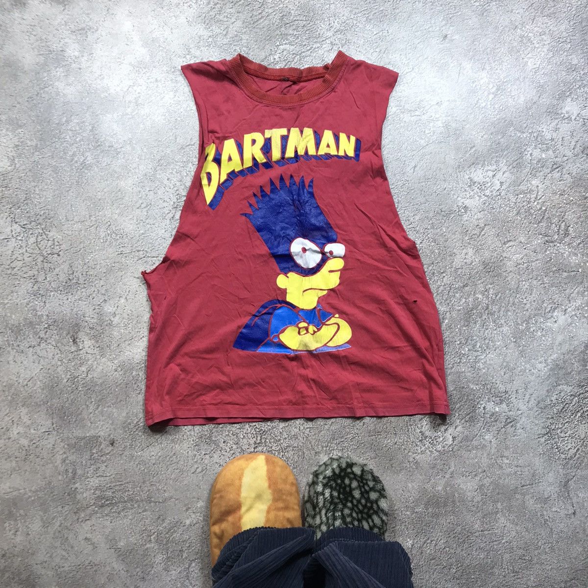 VINTAGE ADULT TANK-TOP BARTMAN SIMPSON FUNNY Y2K 90s