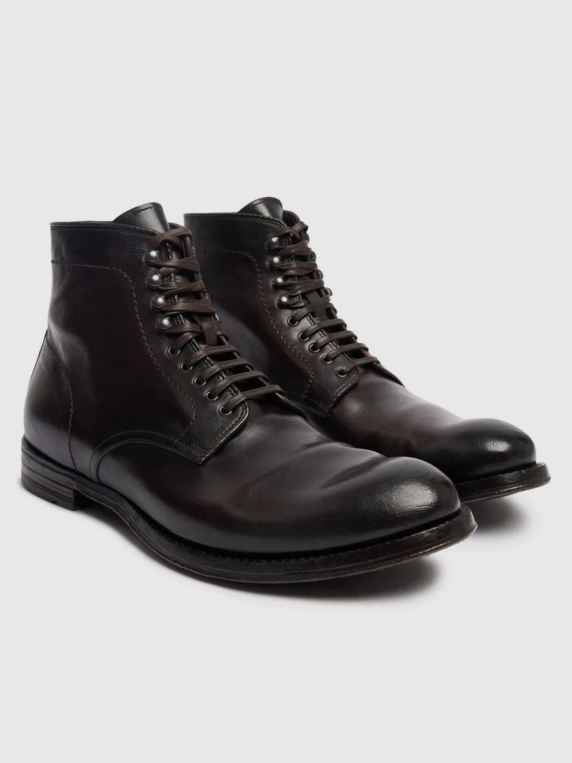 Officine Creative OFFICINE CREATIVE Anatomia Brown Leather Boots Size US 10 / EU 43 - 2 Thumbnail