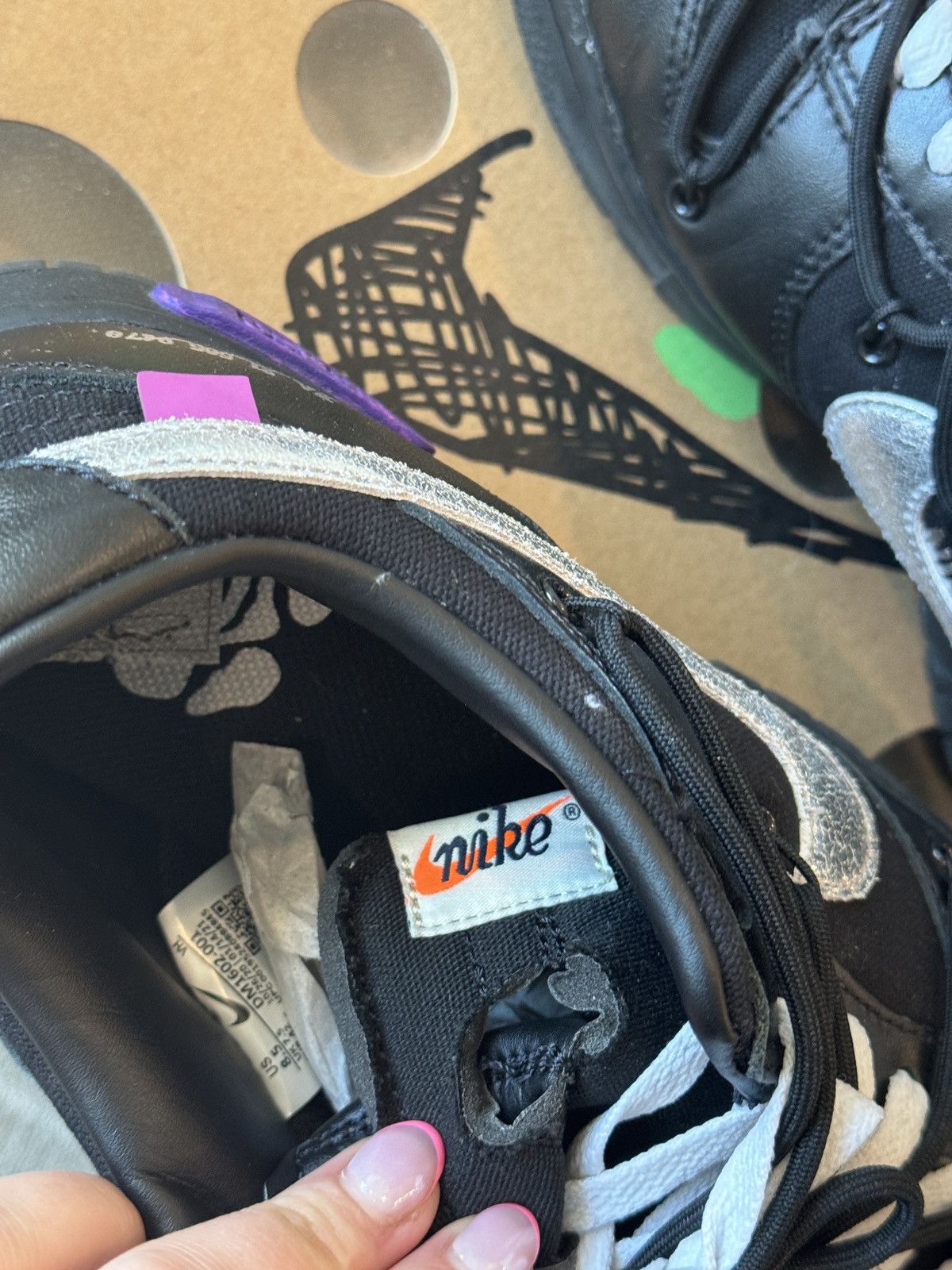 Nike × Off-White Nike x Off-White Dunk Low Lot 50 Sneaker Size US 8.5 / EU 41-42 - 9 Thumbnail