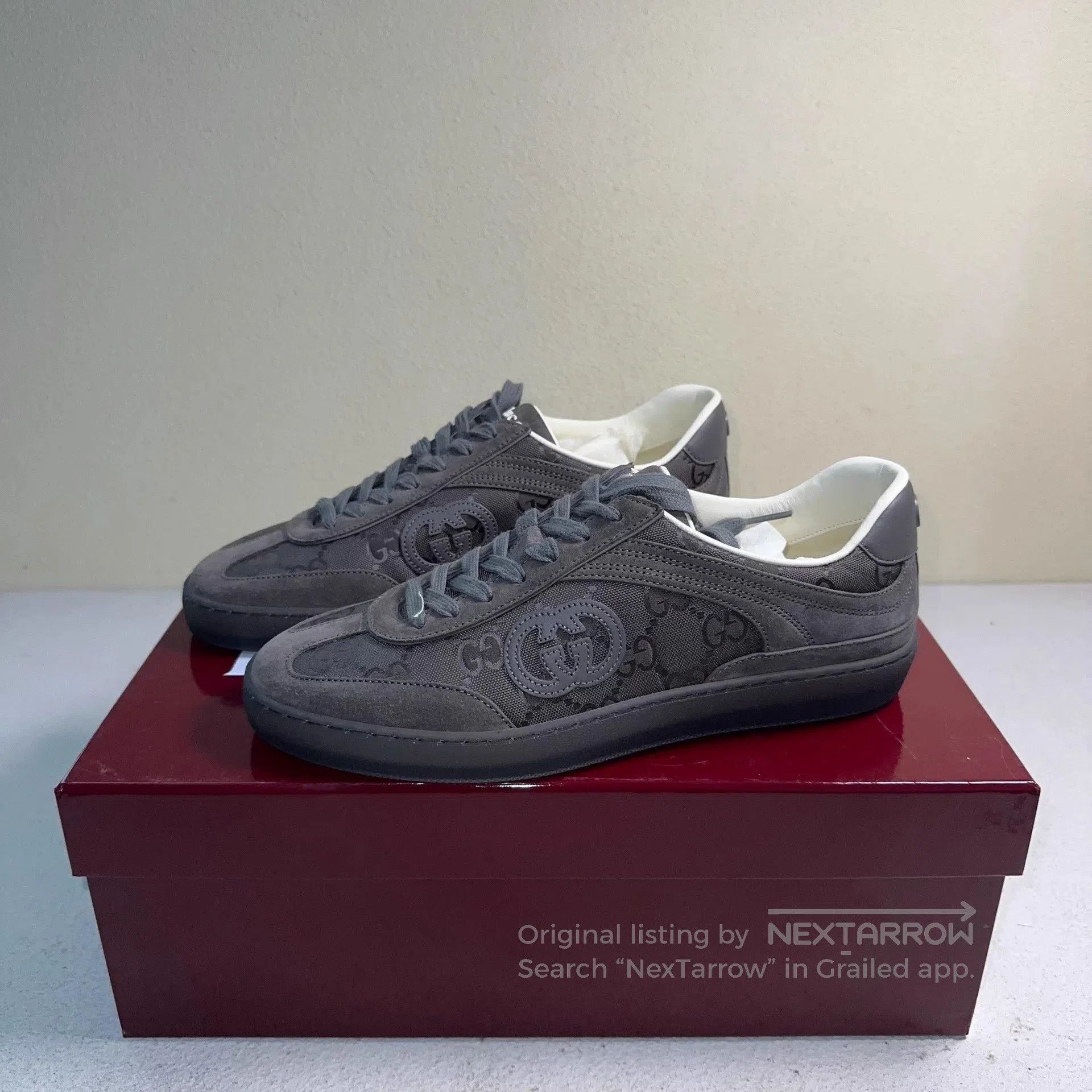 Gucci Gray Low-Top Sneakers Size 7. Size US 7 / EU 40 - 1 Thumbnail