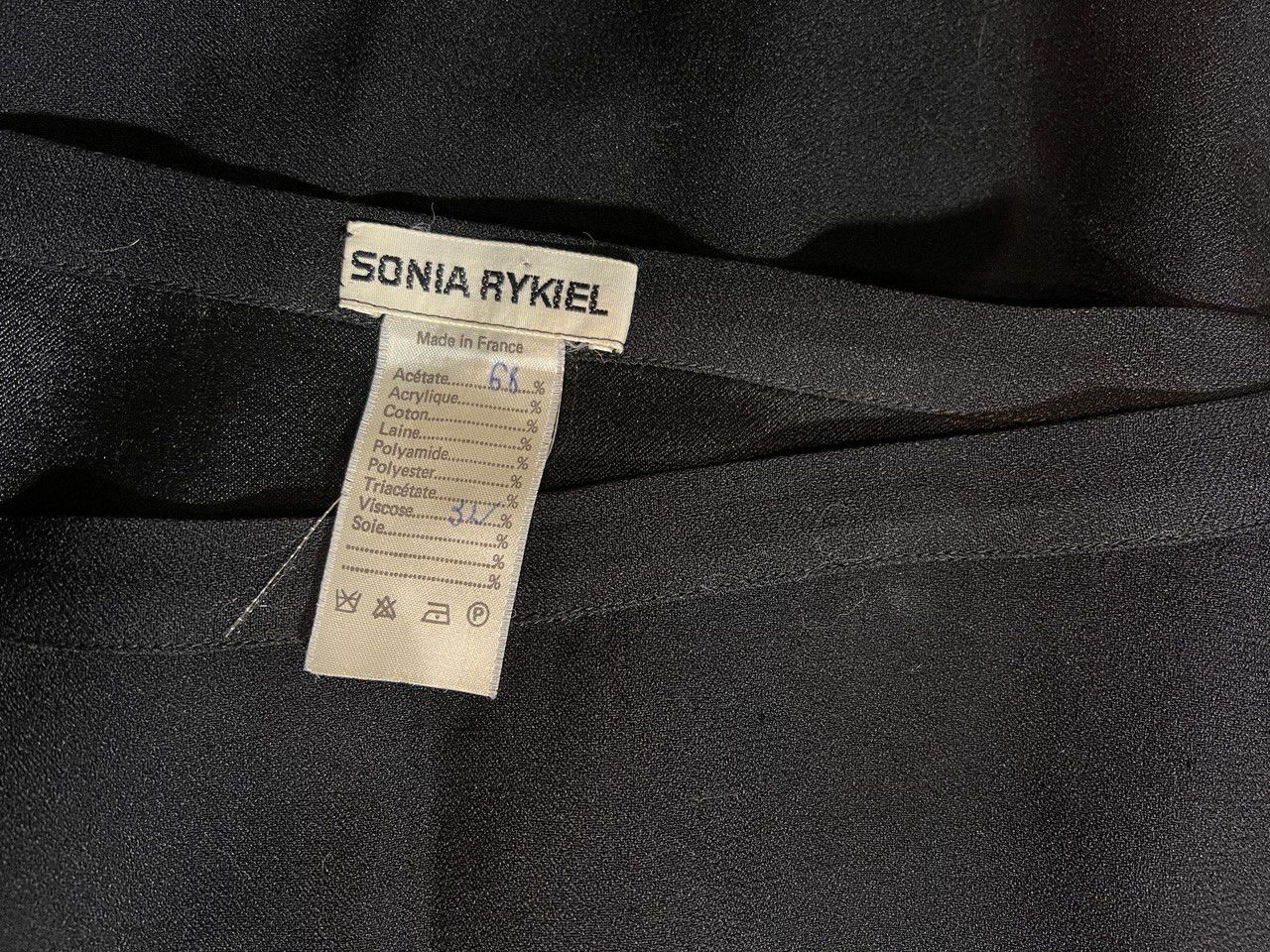Sonia Rykiel Vintage Sonia Rykiel Black Midi Skirt Size M 90s Size 28" / US 6 / IT 42 - 3 Thumbnail