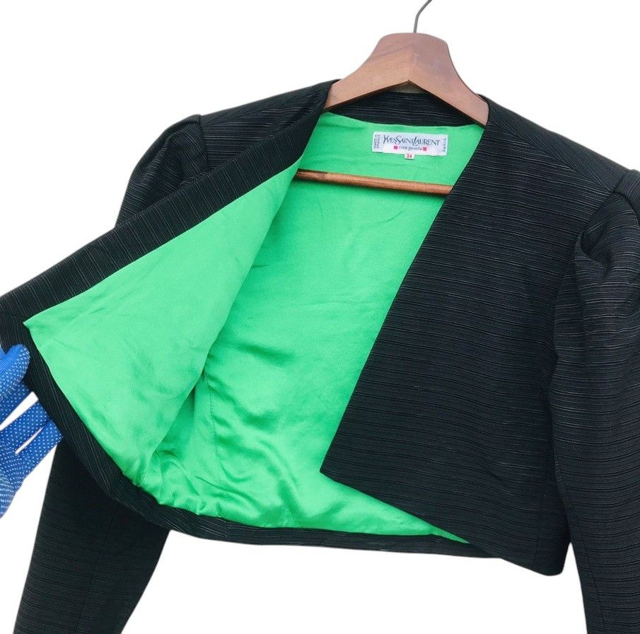 Yves Saint Laurent Rare 80s Vintage Yves Saint Laurent Cropped Bolero Jacket Size XS / US 0-2 / IT 36-38 - 6 Thumbnail