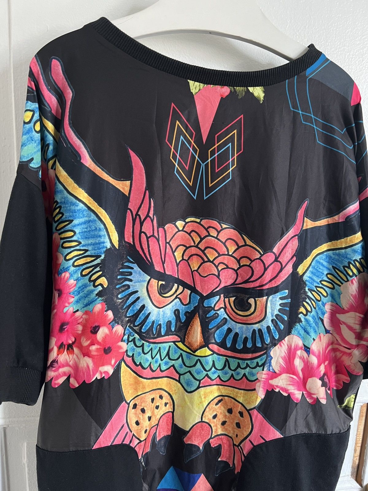 Japanese Brand Y2K 2010 swag owl print psychedelic art Jeremy Scott vibe Size ONE SIZE - 2 Thumbnail