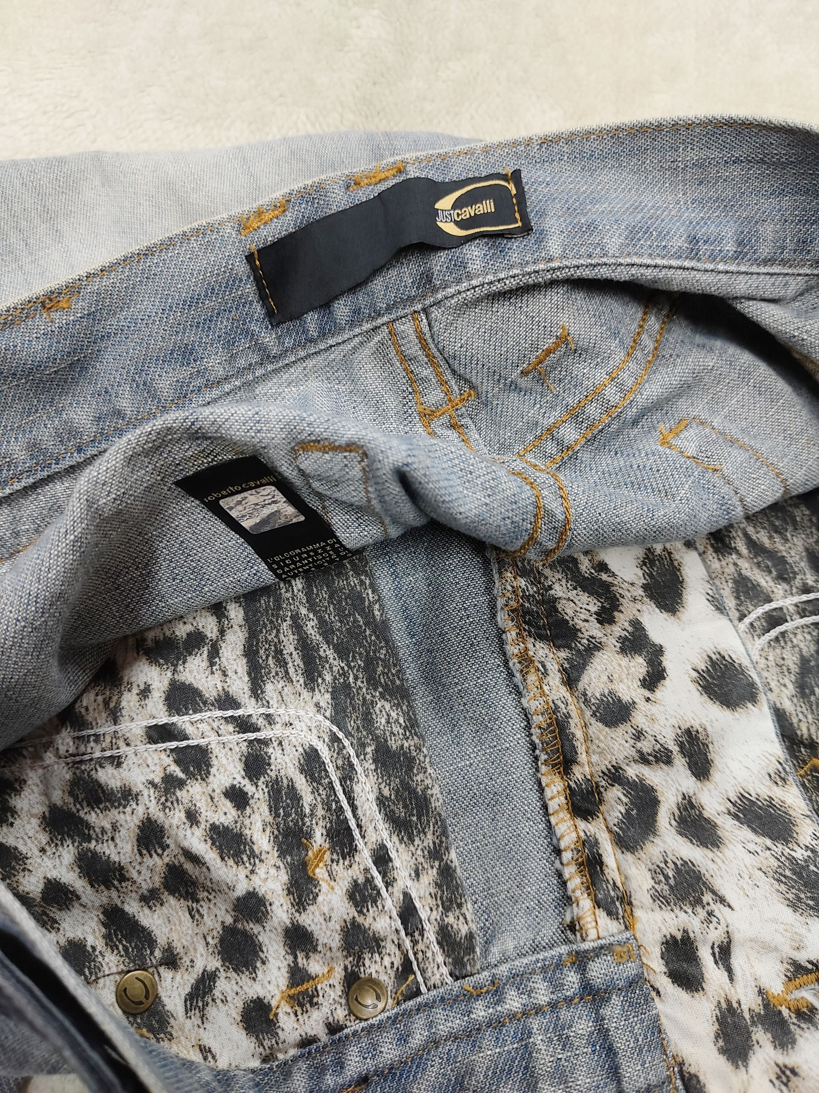 Just Cavalli Just Cavalli💥Y2K Side Striped Belt Clain Pocket Distressed Size US 34 / EU 50 - 7 Thumbnail