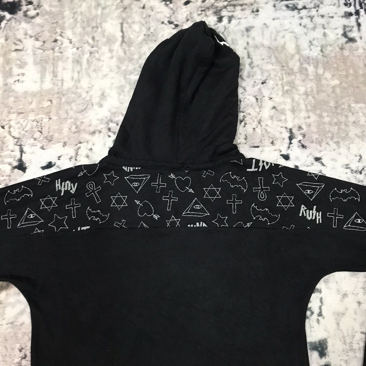 If Six Was Nine × Japanese Brand × Vintage Hell Cat Punks Not Dead Pullover Long Sweater Hoodie Size M / US 6-8 / IT 42-44 - 10 Thumbnail
