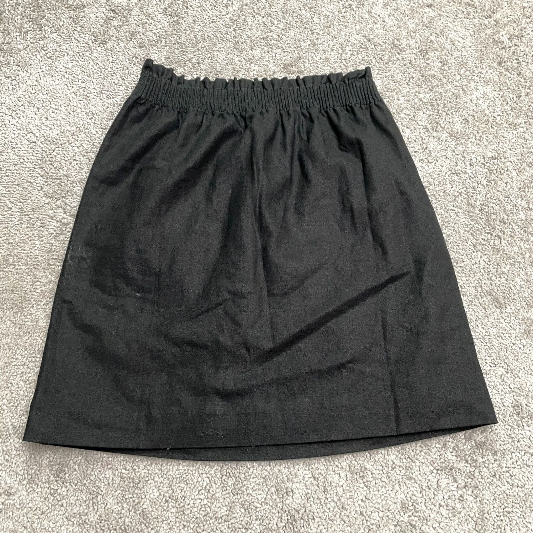 J.Crew J.Crew Wool Blend Pleated Pencil Skirt Women 00 Black Elastic Waist Pockets Skirt Knee Length Solid Wool Blends Vintage No 00 Womens Pencil Skirt Size 24" / US 00 / IT 34 - 2 Thumbnail