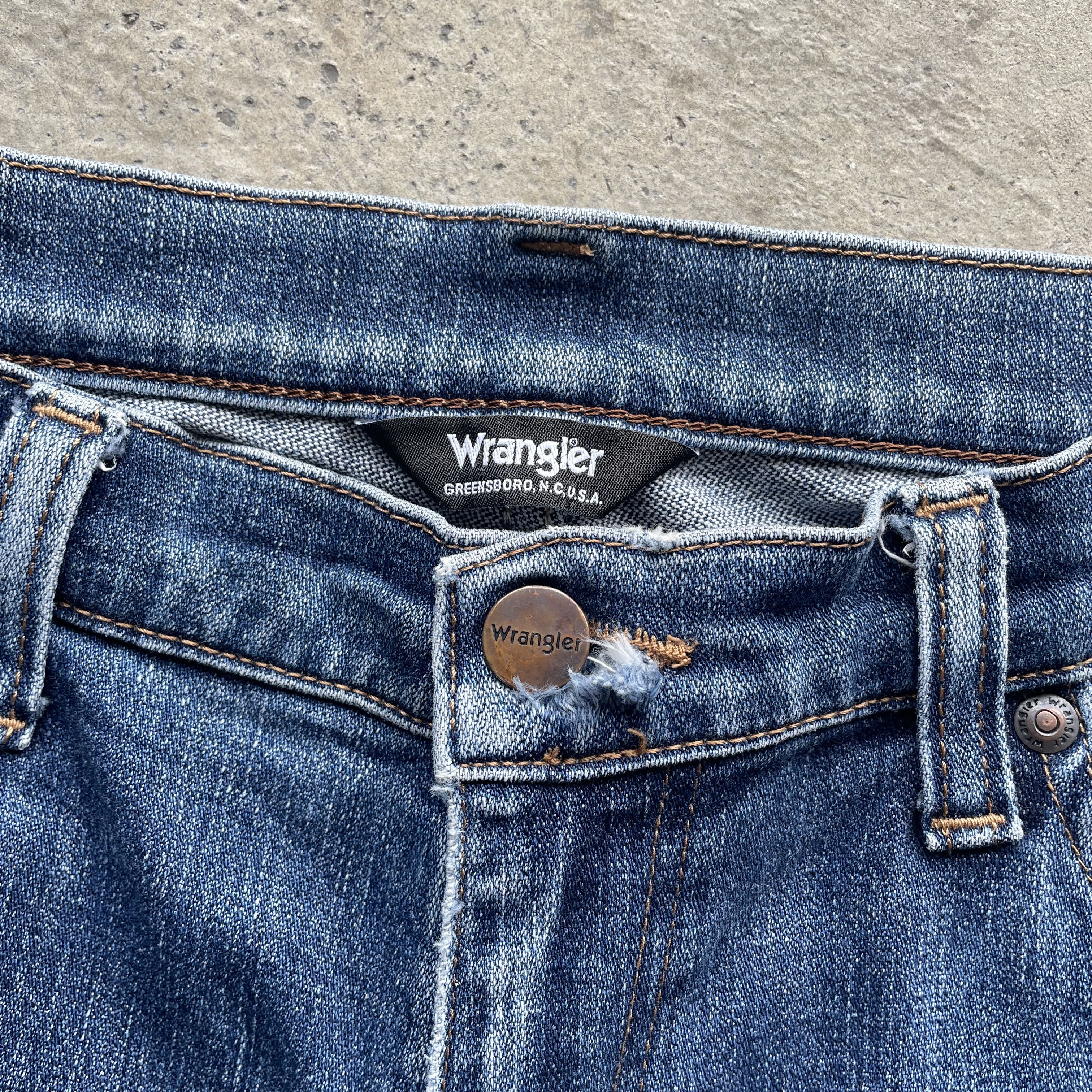 Jean × Wrangler VINTAGE WRANGLER JEANS FADED DENIM PANTS W31x29.5 Size US 31 - 6 Thumbnail