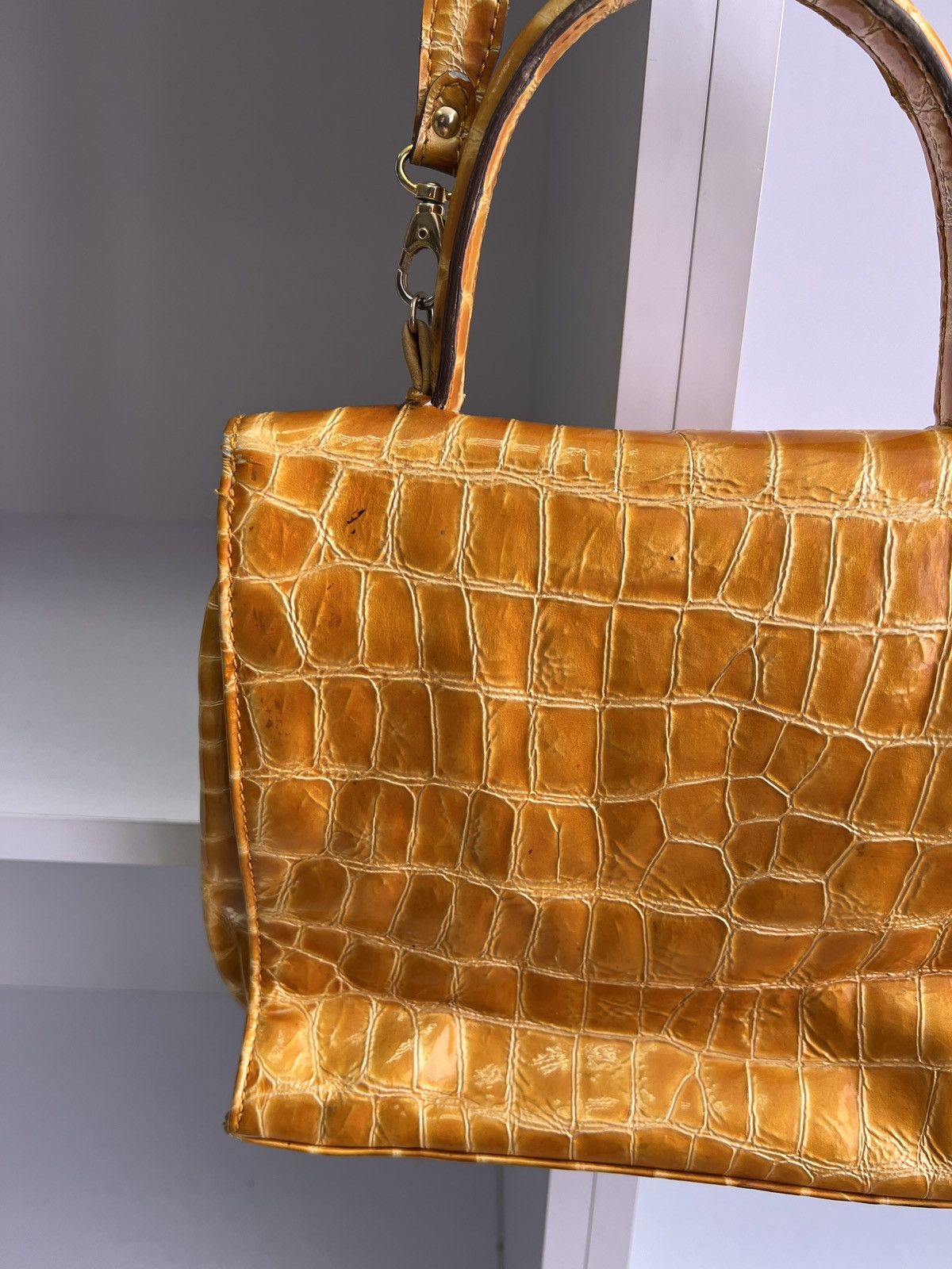 Designer × Escada × Vintage Vintage ESCADA Shoulder Bag Crocodile Pattern Leather Size ONE SIZE - 17 Thumbnail