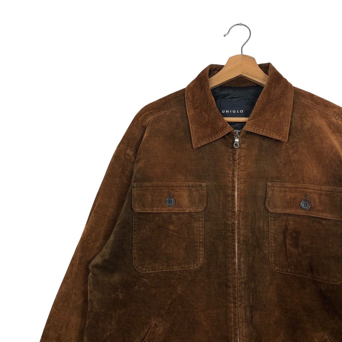 Japanese Brand 📌Rich Brown Vintage Zipper Chore Jacket Uniqlo Issey Miyake Size US M / EU 48-50 / 2 - 8 Thumbnail