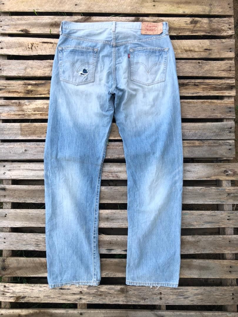 Levi's × Vintage Vintage 90s Levi's 501 Denim Jeans Distressed Size US 36 / EU 52 - 2 Thumbnail