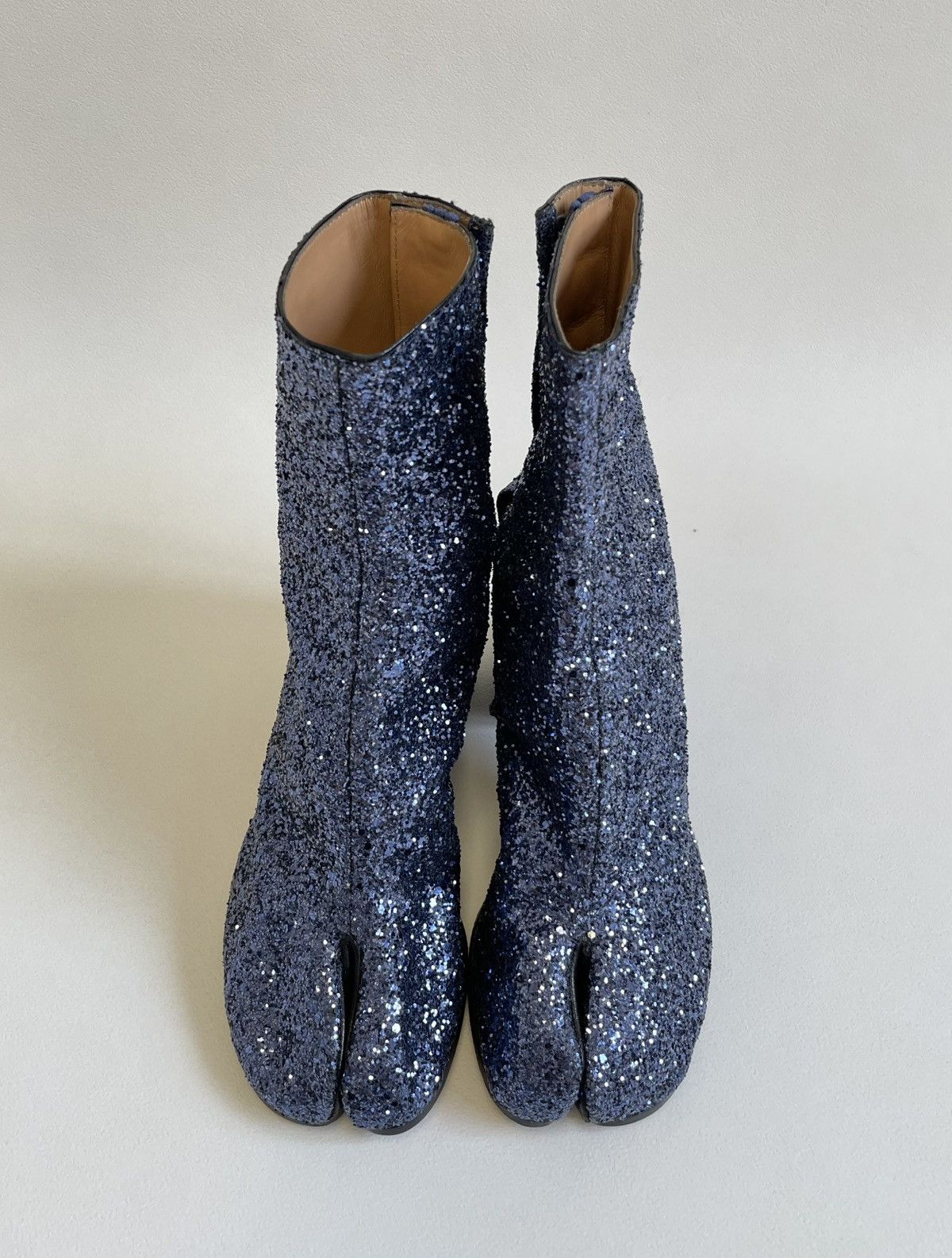 Maison Margiela Metallic Blue Glitter Tabi Boots Size US 6 / IT 36 - 1 Thumbnail