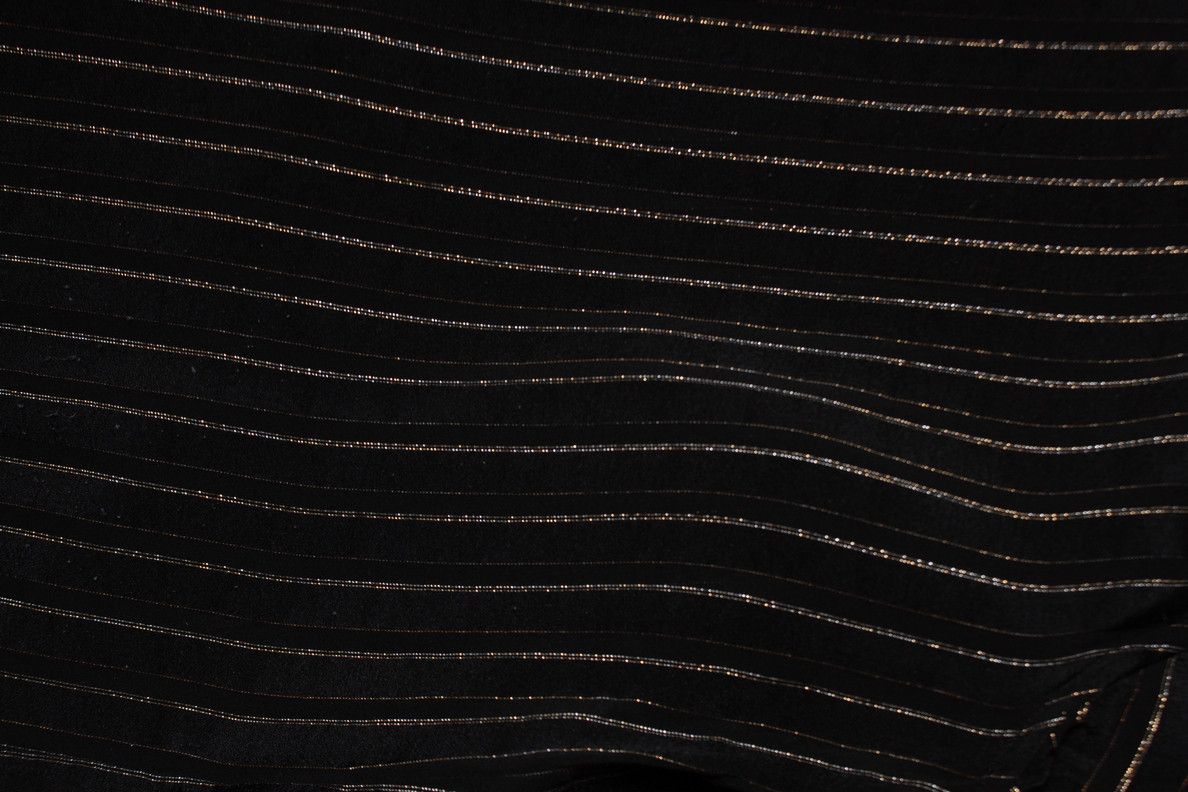 Saint Laurent Paris Saint Laurent, black gold sheer striped lurex shirt Size US M / EU 48-50 / 2 - 7 Thumbnail