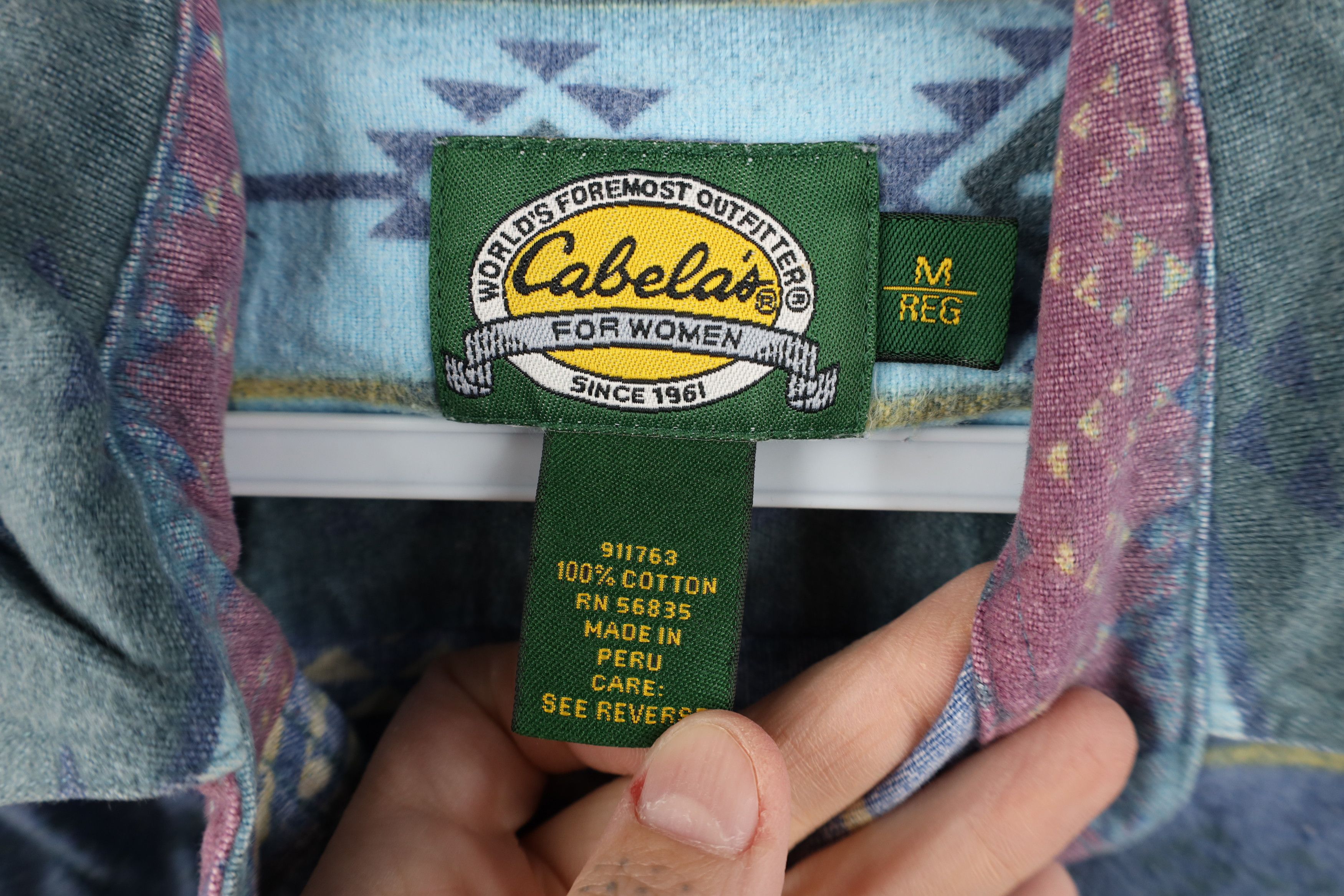 Cabelas Vintage 90s Cabelas Southwestern Chamois Cloth Button Shirt Size M / US 6-8 / IT 42-44 - 5 Thumbnail