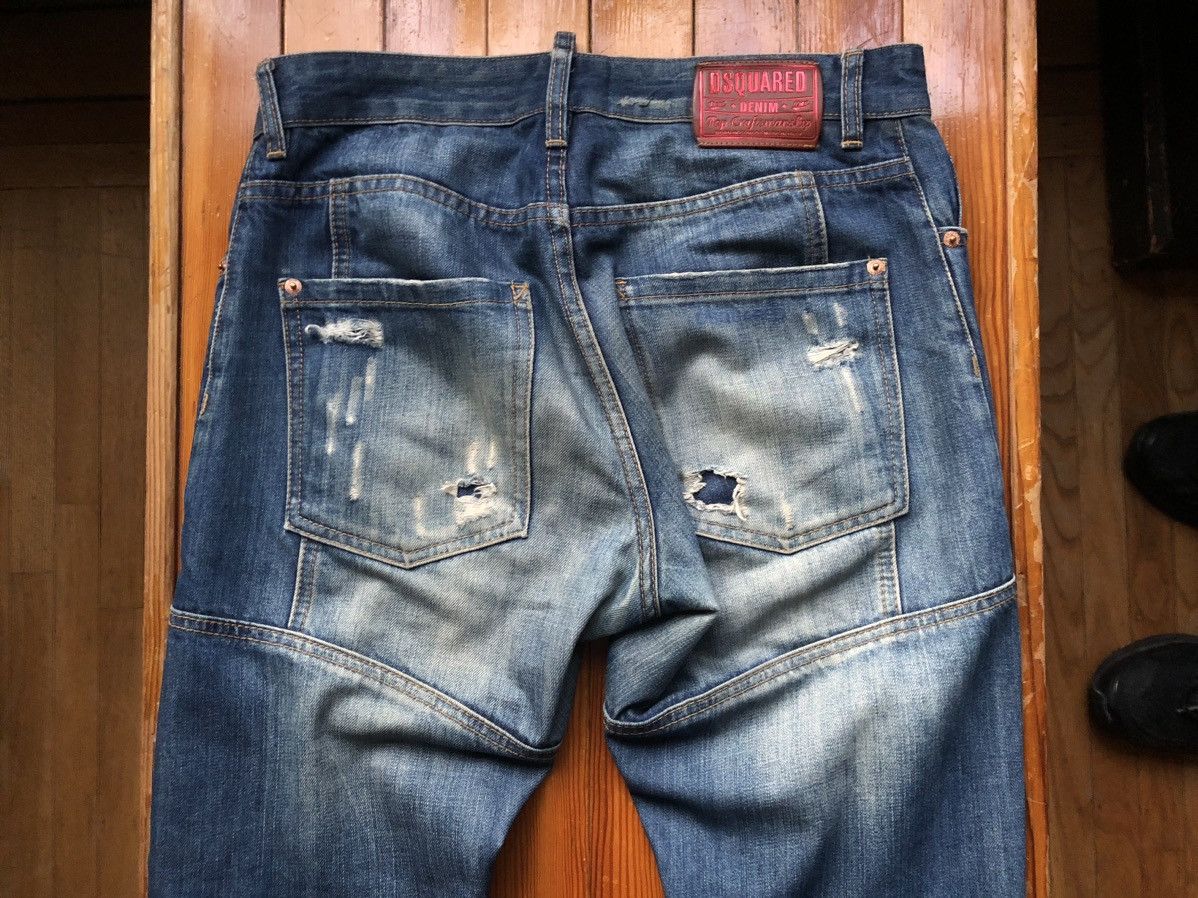 Dsquared2 DSQUARED2 Crazy Distressed Anchor Biker Jeans Size US 31 - 14 Thumbnail