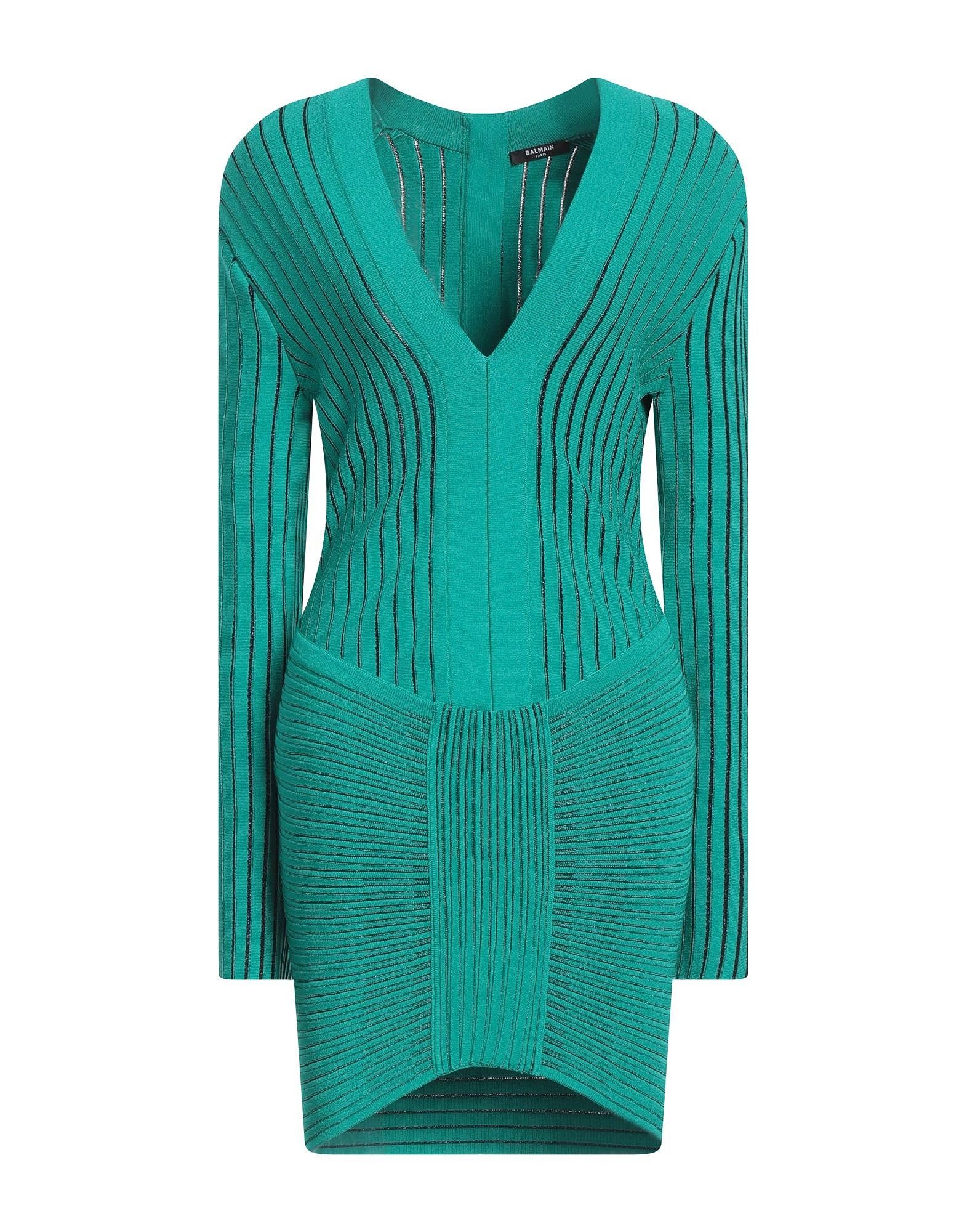 image of Balmain O1Srvl11E0524 Sheath Mini Dress In Green, Women's (Size XL)