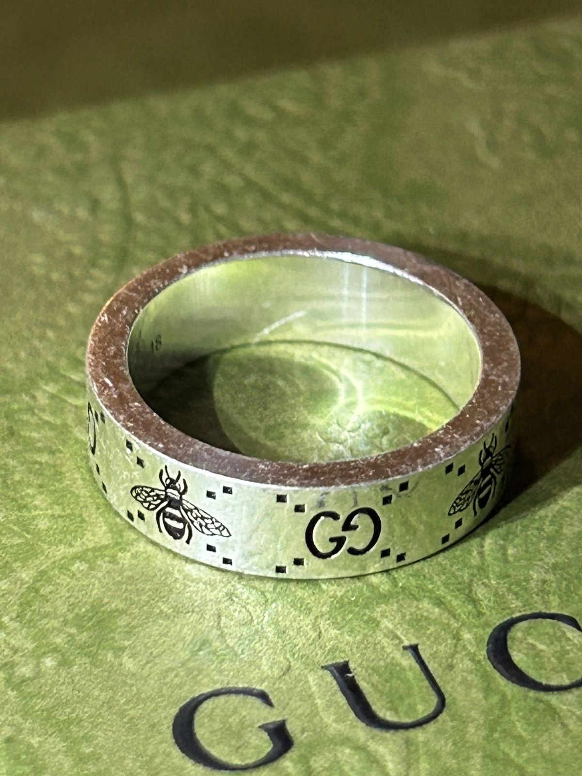 Gucci Gucci Signature 6MM Silver 925 Semi Shiny Ring Size ONE SIZE - 6 Thumbnail