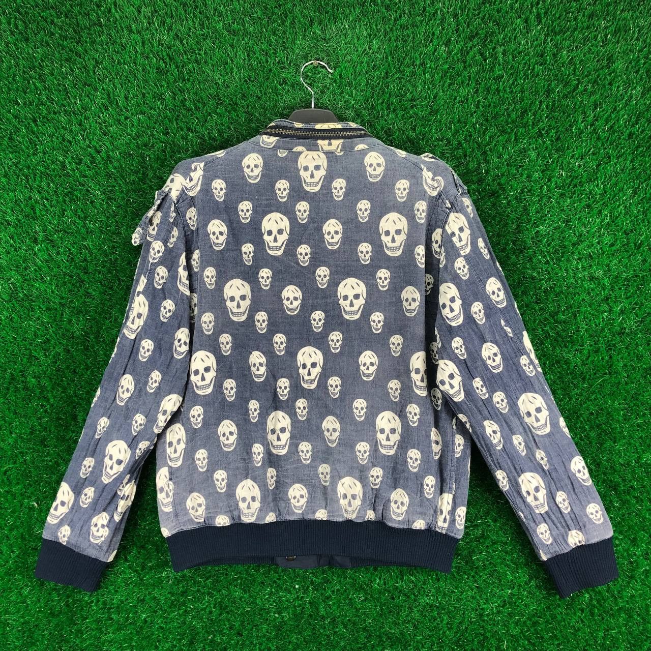 Vintage Vintage Reversible Bomber Jacket Skull Fullprint by HOB Size US XS / EU 42 / 0 - 3 Thumbnail