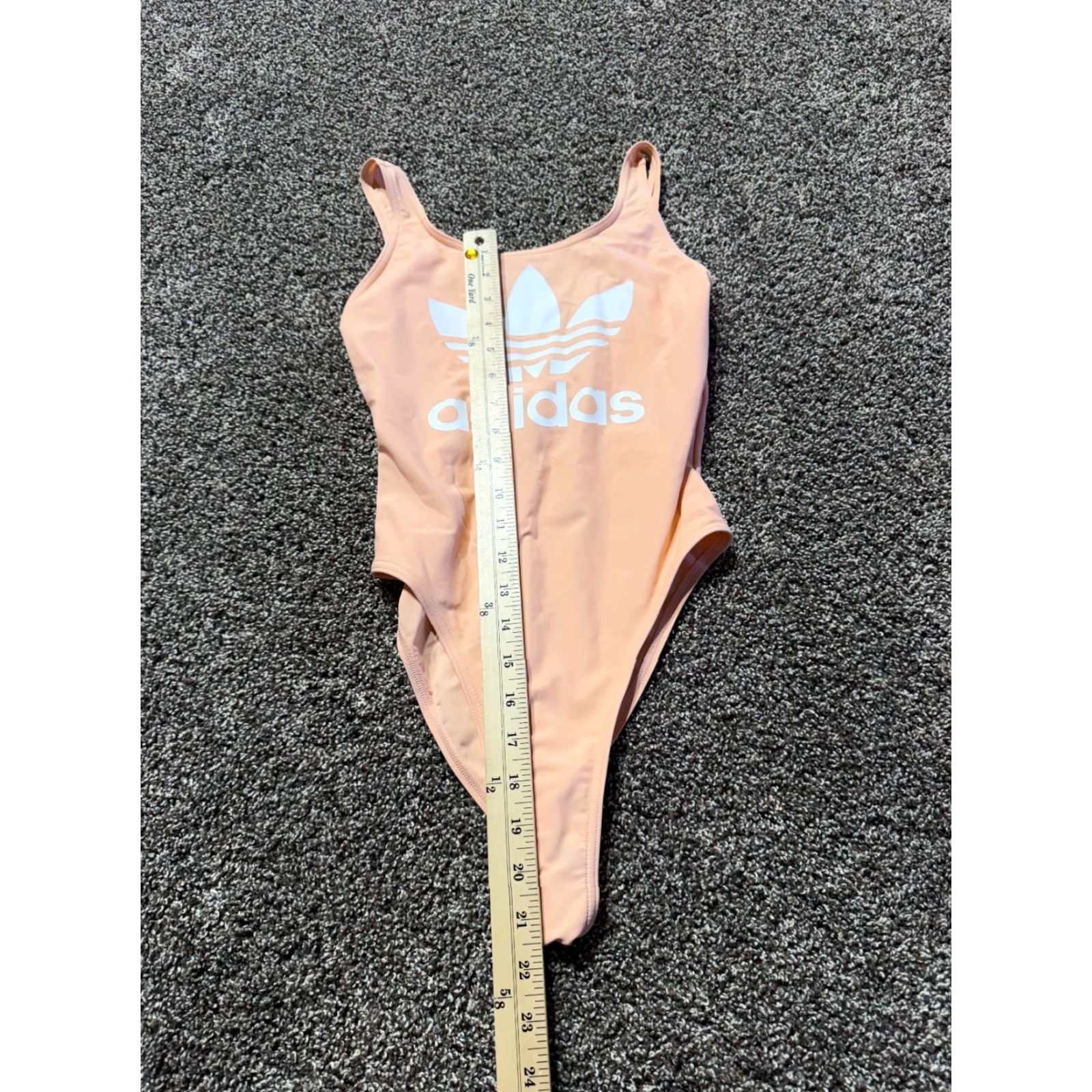 Adidas adidas Trefoil Logo Pink Peach One Piece Swimsuit Pink S Womens Logo Swimsuit 90s? No. Size ONE SIZE - 4 Thumbnail