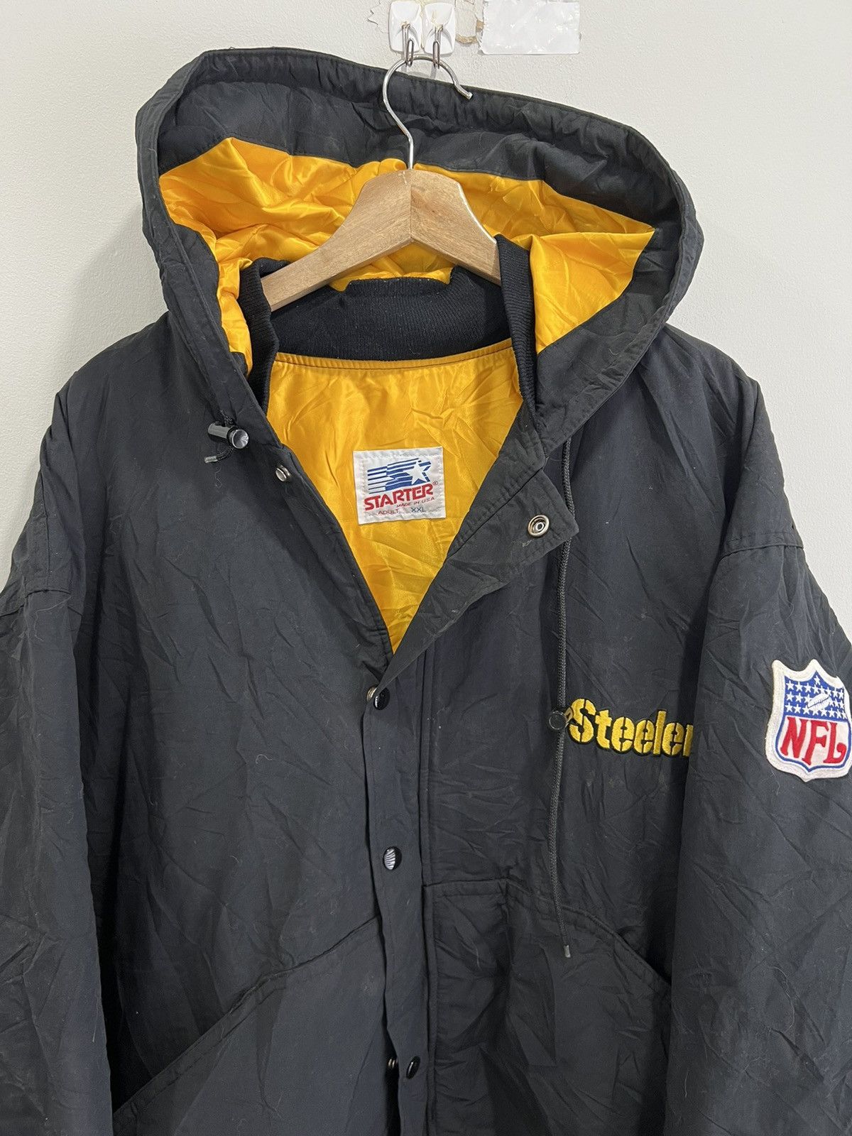 Starter Vintage Starter Pittsburgh Steelers Hooded Jacket nfl xxl Size US XXL / EU 58 / 5 - 6 Thumbnail