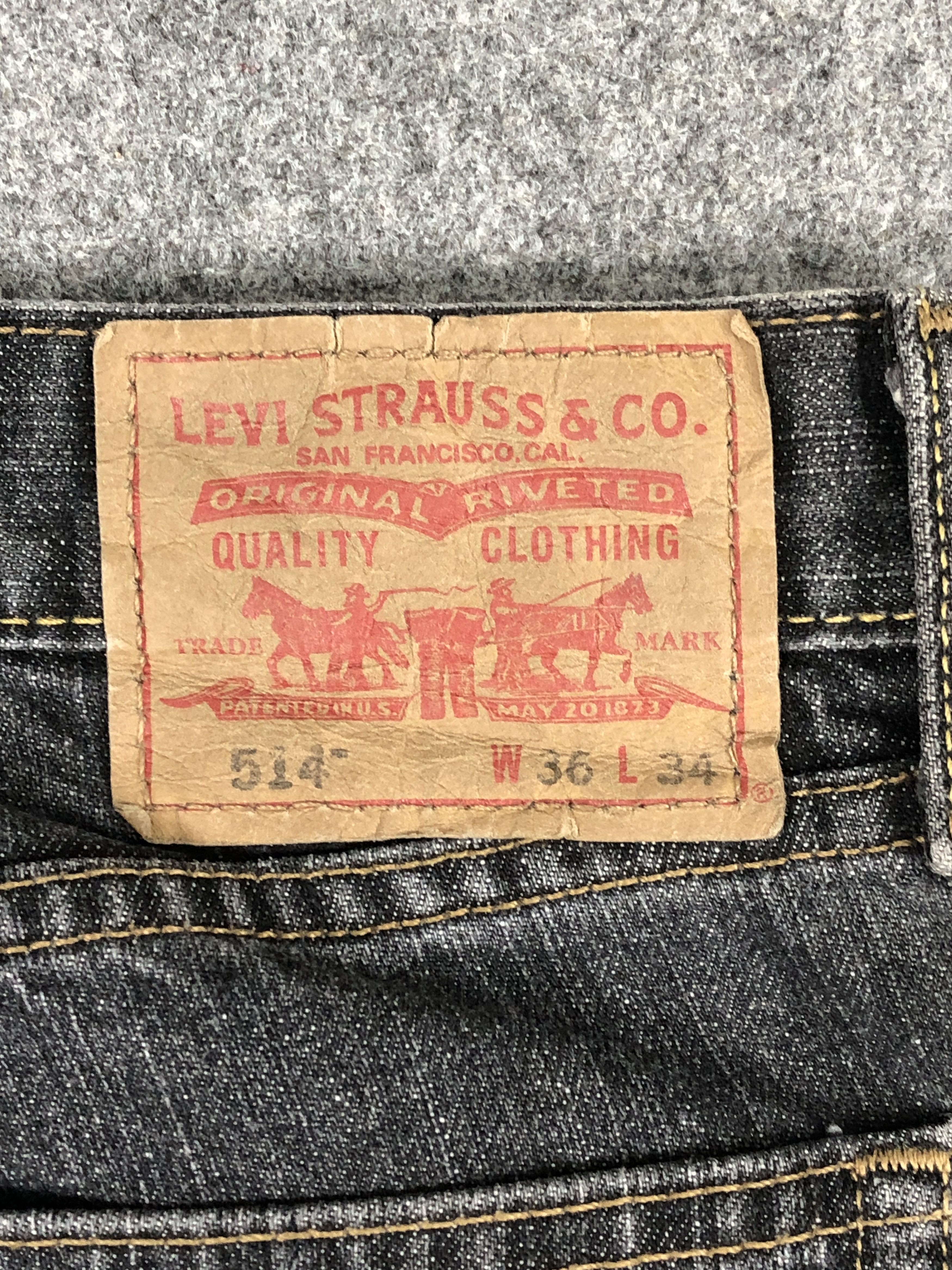 Levi's Distressed Vintage Levis 514 Black Jeans DP2367 Size US 36 / EU 52 - 5 Thumbnail