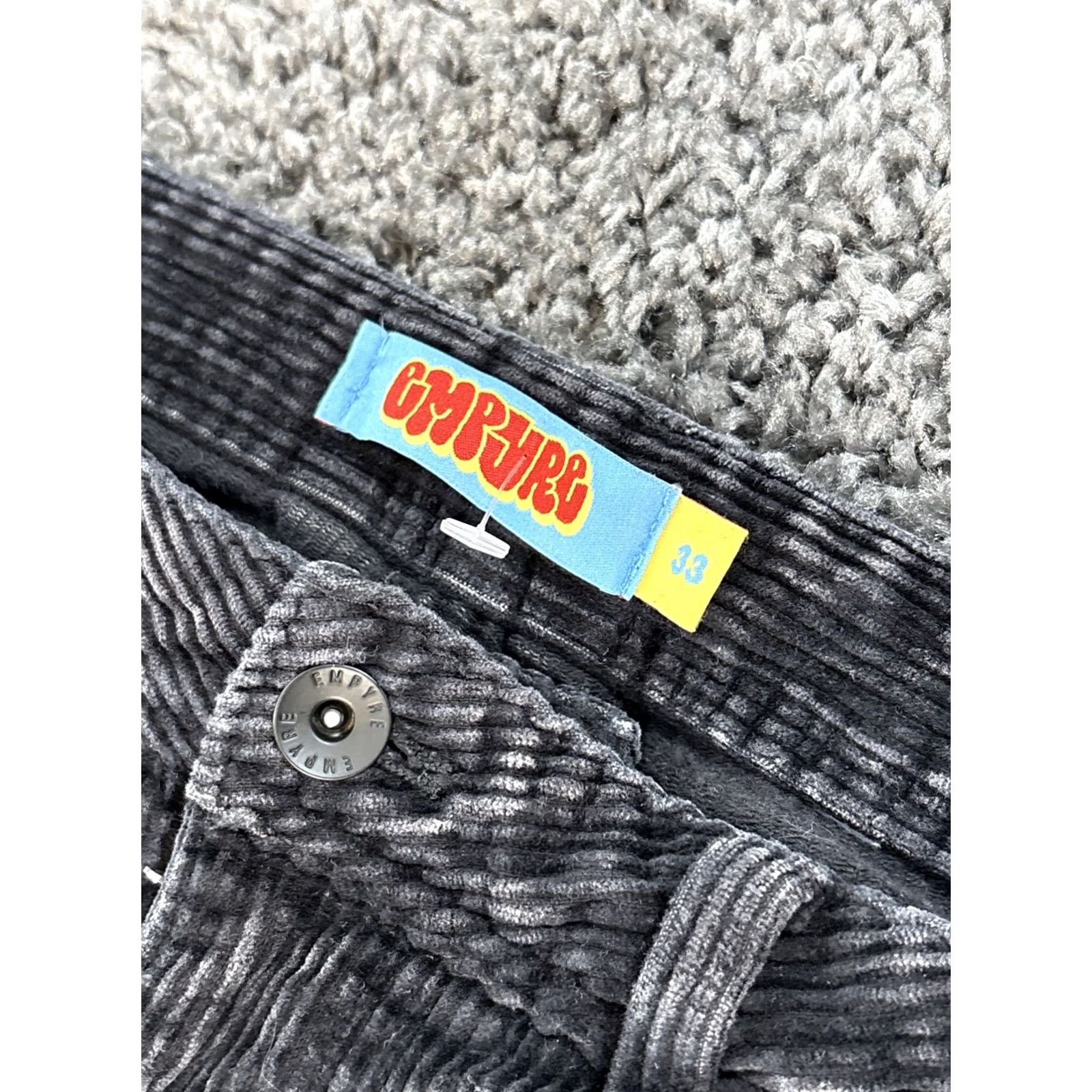 Empyre VINTAGE Empyre Pants Men's 33x29 Corduroy Black Relaxed Straight 5-Pocket // 90s City College Retro Outdoor Baggy Skate Y2K Mens Size US 33 - 6 Thumbnail