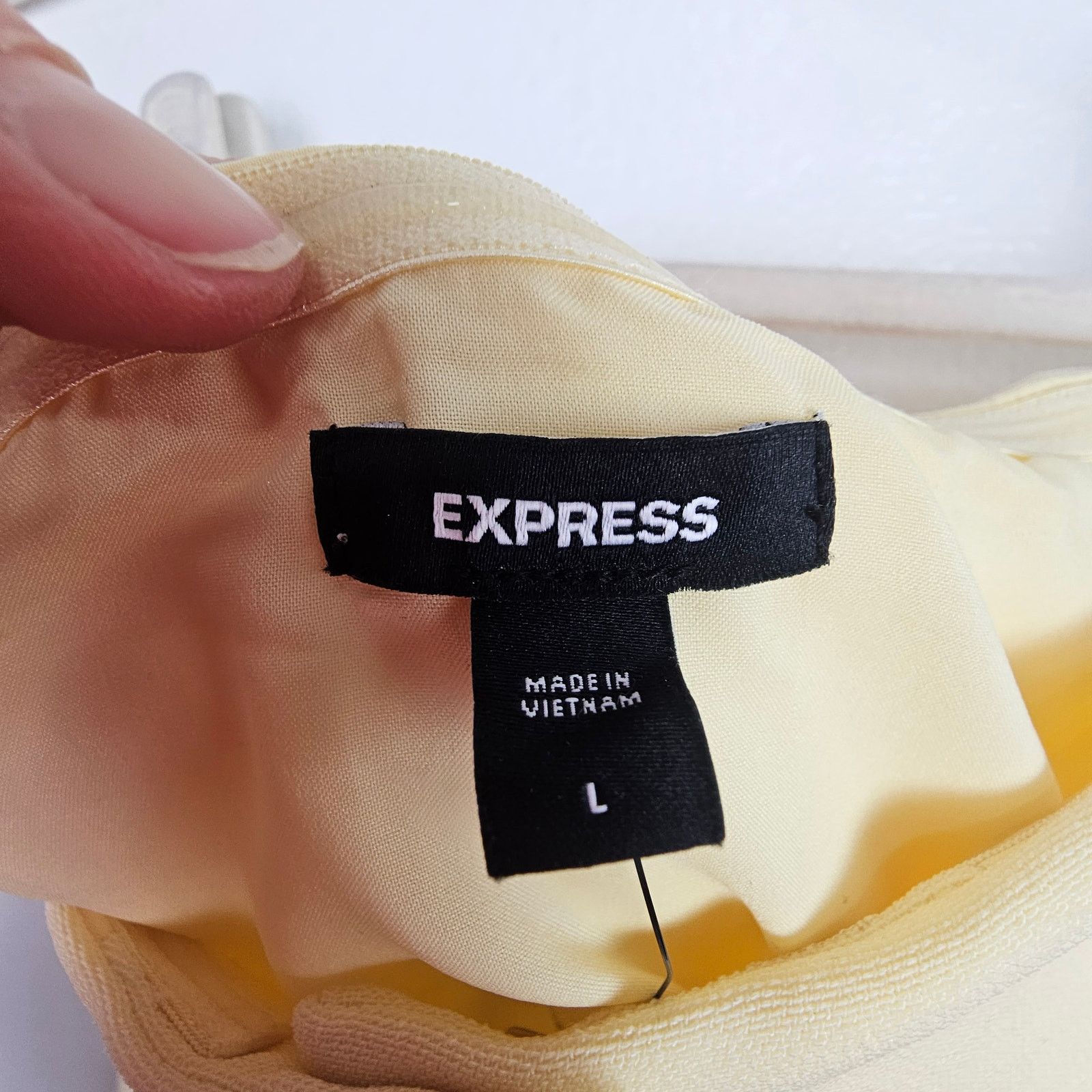 Express Express Womens Strapless Button Front Tailored Tube Top Sz L Size L / US 10 / IT 46 - 4 Thumbnail