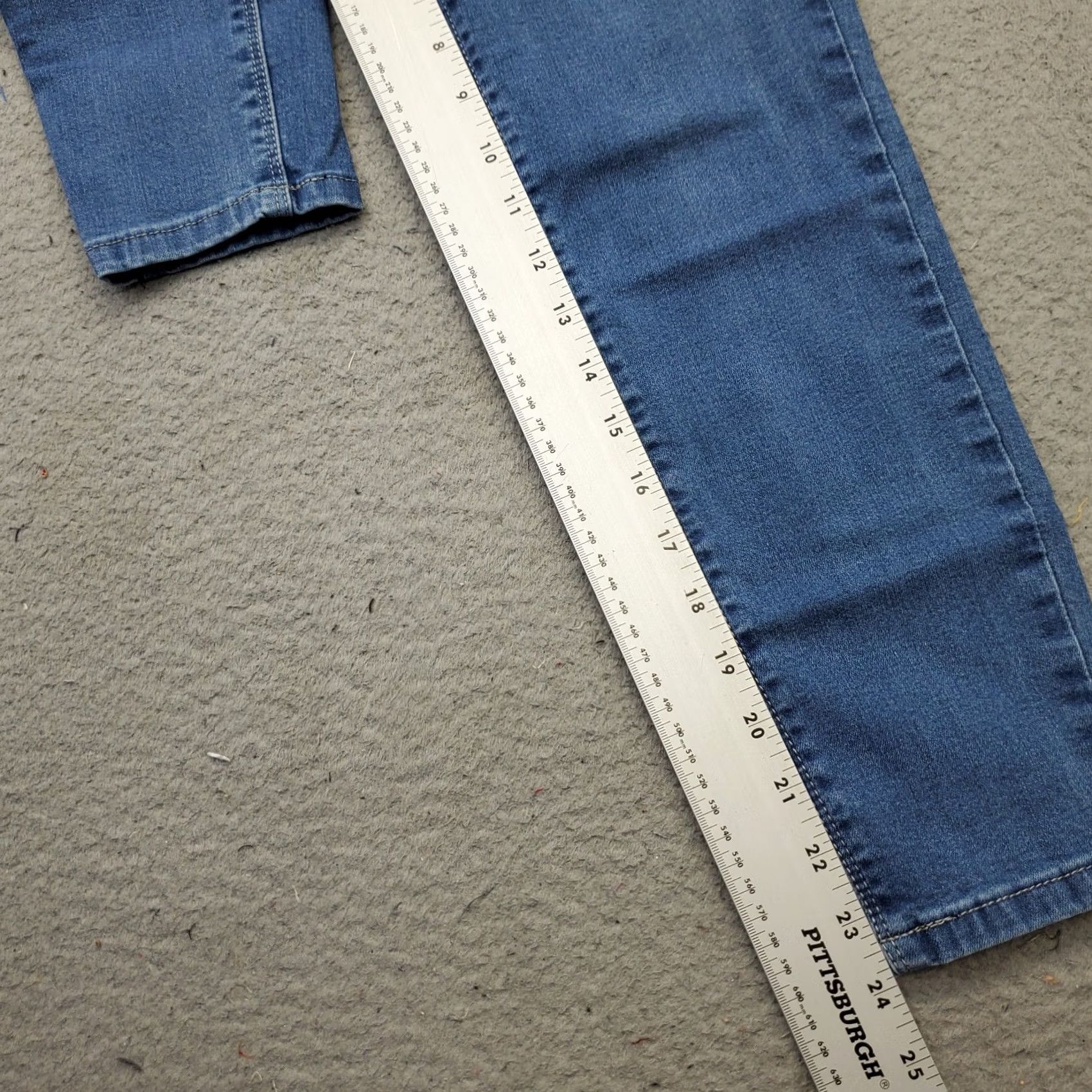Calvin Klein Calvin Klein Jeans Womens 36 Blue Denim Stretch Distressed Straight Leg Jeans Size 25" / US 0 / IT 36 - 4 Thumbnail