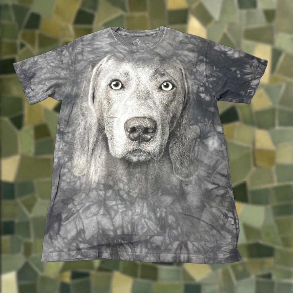 The Mountain VINTAGE The Mountain Shirt Mens Medium Gray Big Face Dog Graphic Tie Dye Tee USA Animal Size US M / EU 48-50 / 2 - 1 Thumbnail