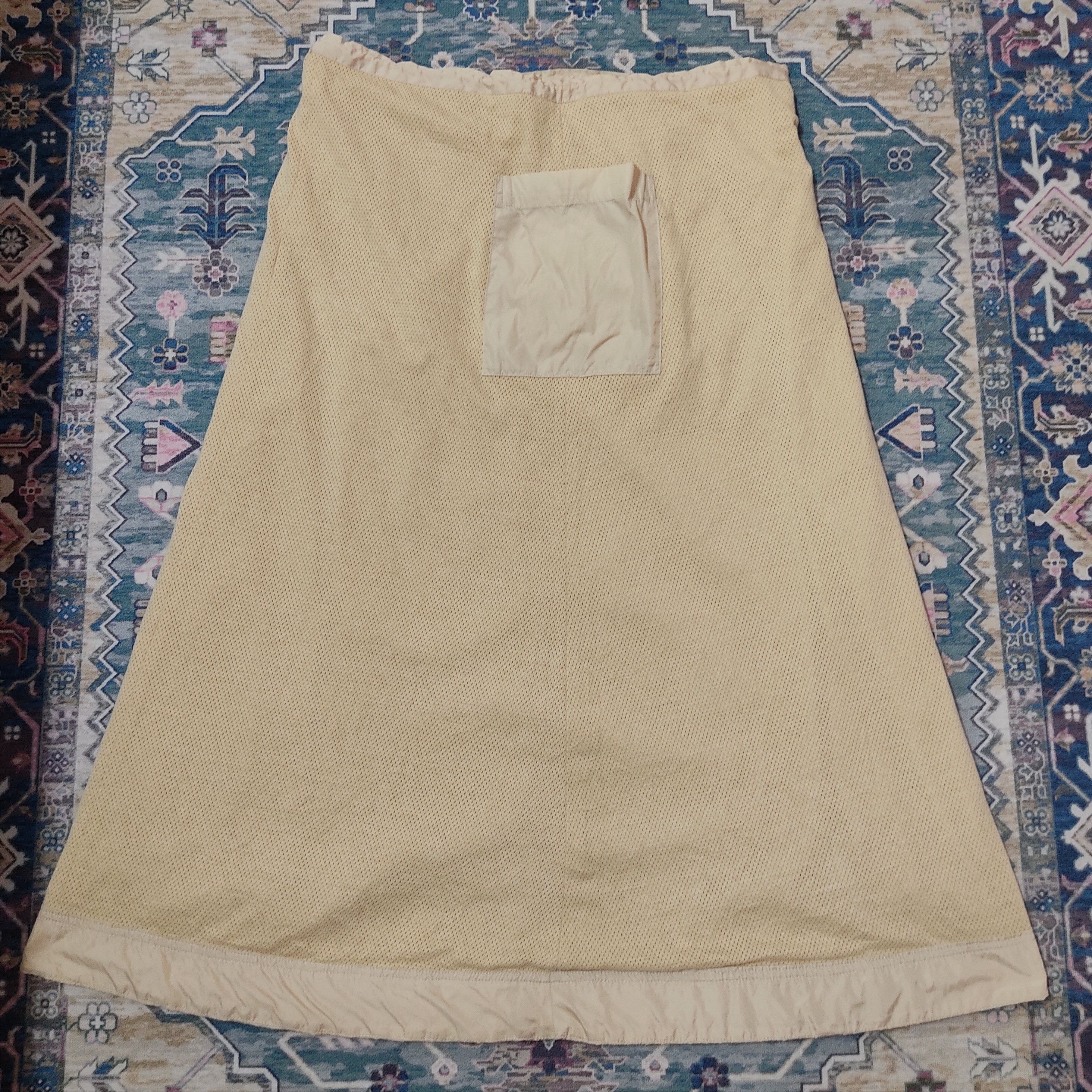 Issey Miyake PLANTATION by ISSEY MIYAKI Drawstring Nylon Midi Skirt Size 36" / US 14 / IT 50 - 12 Thumbnail