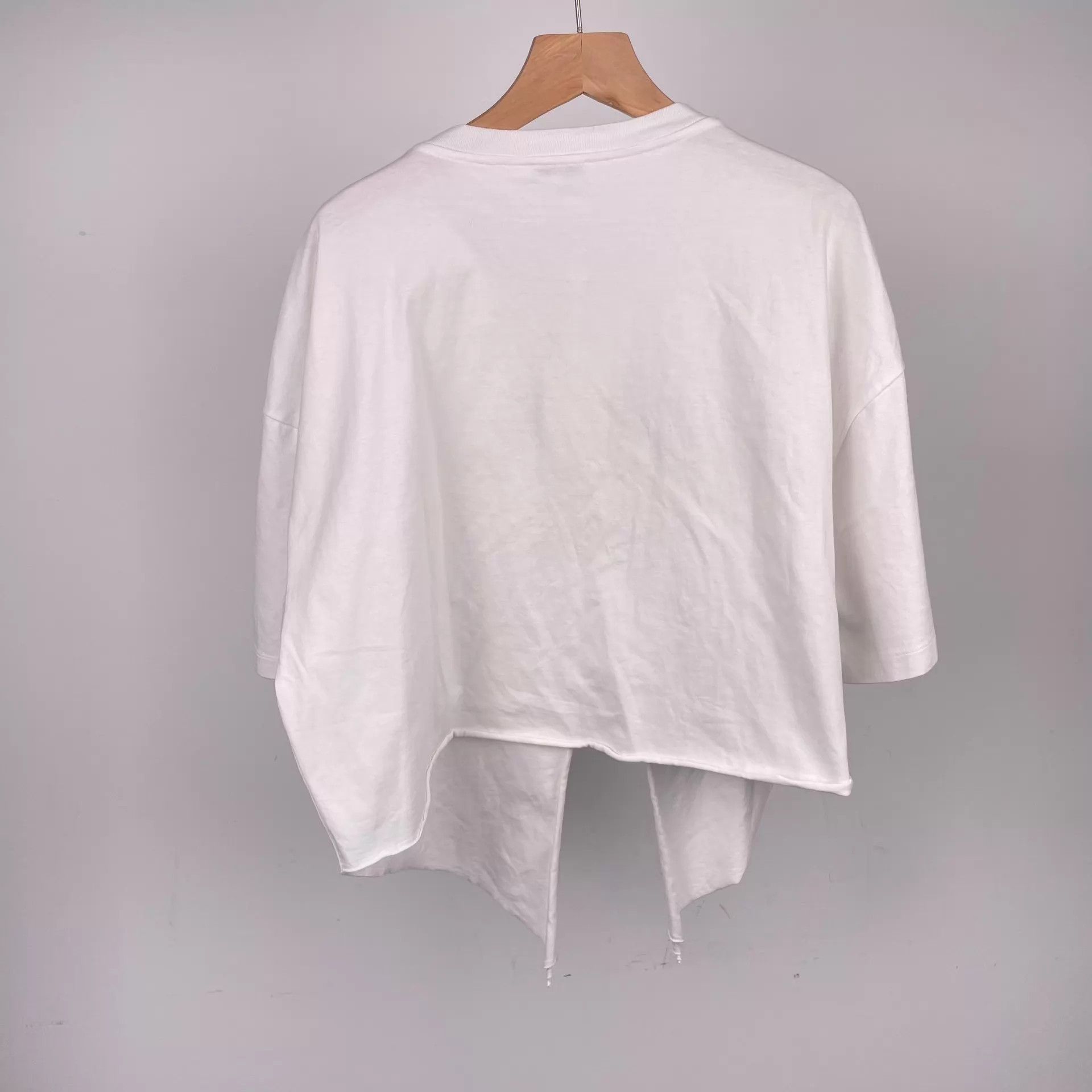 Miu Miu MIU MIU Cotton Crystal Short Sleeve White 170 Size M / US 6-8 / IT 42-44 - 2 Thumbnail