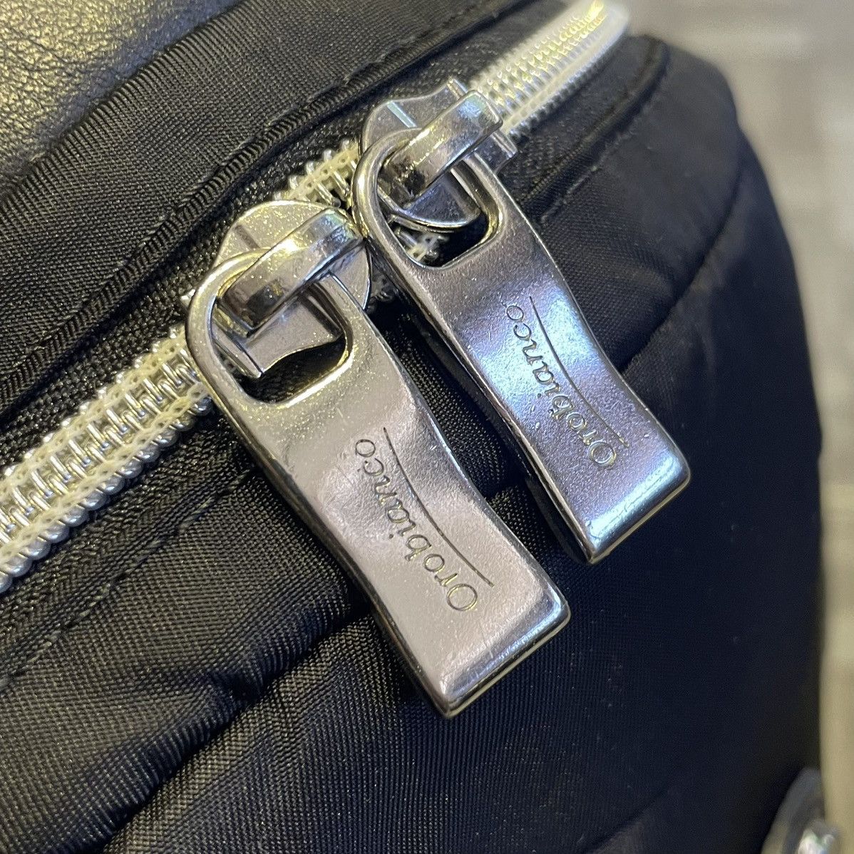 Leather × Orobianco Orobianco Nylon Trim by Leather Crossbody Made in Italy Size ONE SIZE - 7 Thumbnail