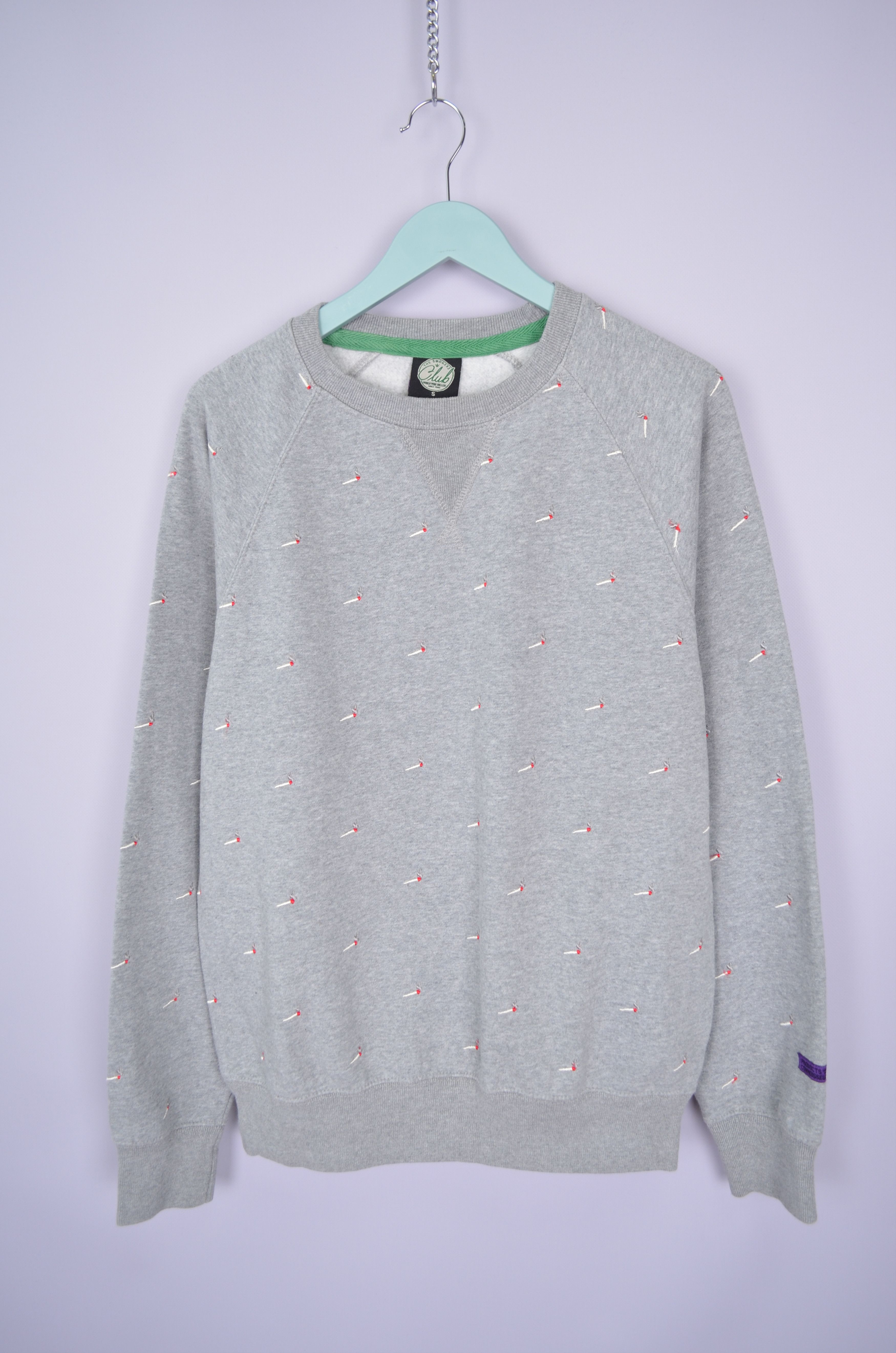 Designer The Smokers Club Crewneck Pullover Sweatshirt Size S Joint Size US S / EU 44-46 / 1 - 1 Thumbnail