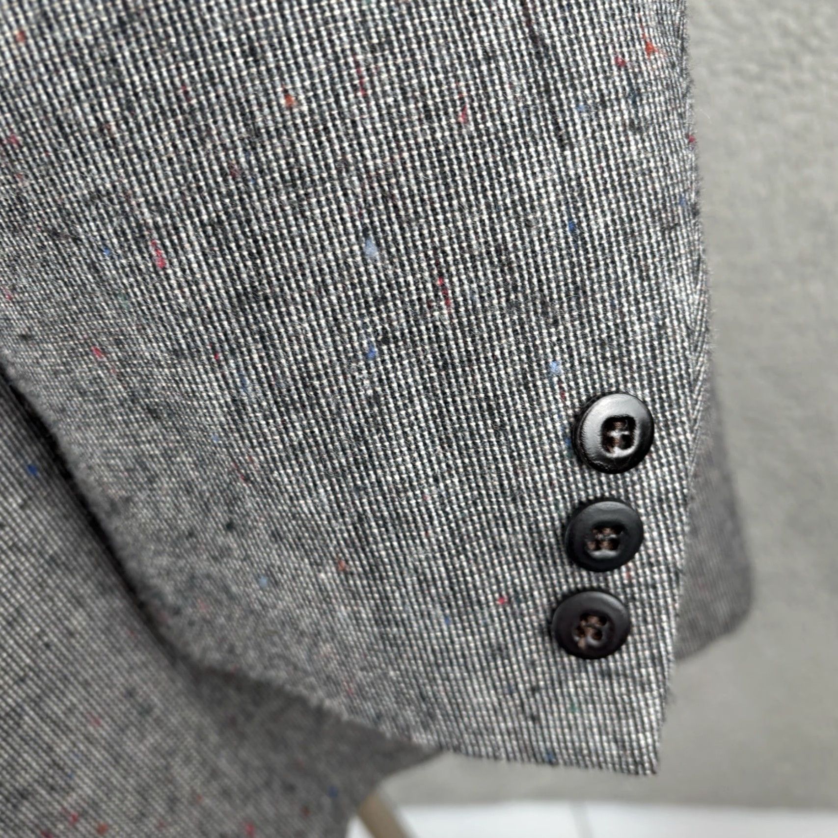 YOKE VINTAGE Circle S Mens Western Blazer 44L Gray Tweed Rockabilly Cowboy Jacket Size 44R - 5 Thumbnail