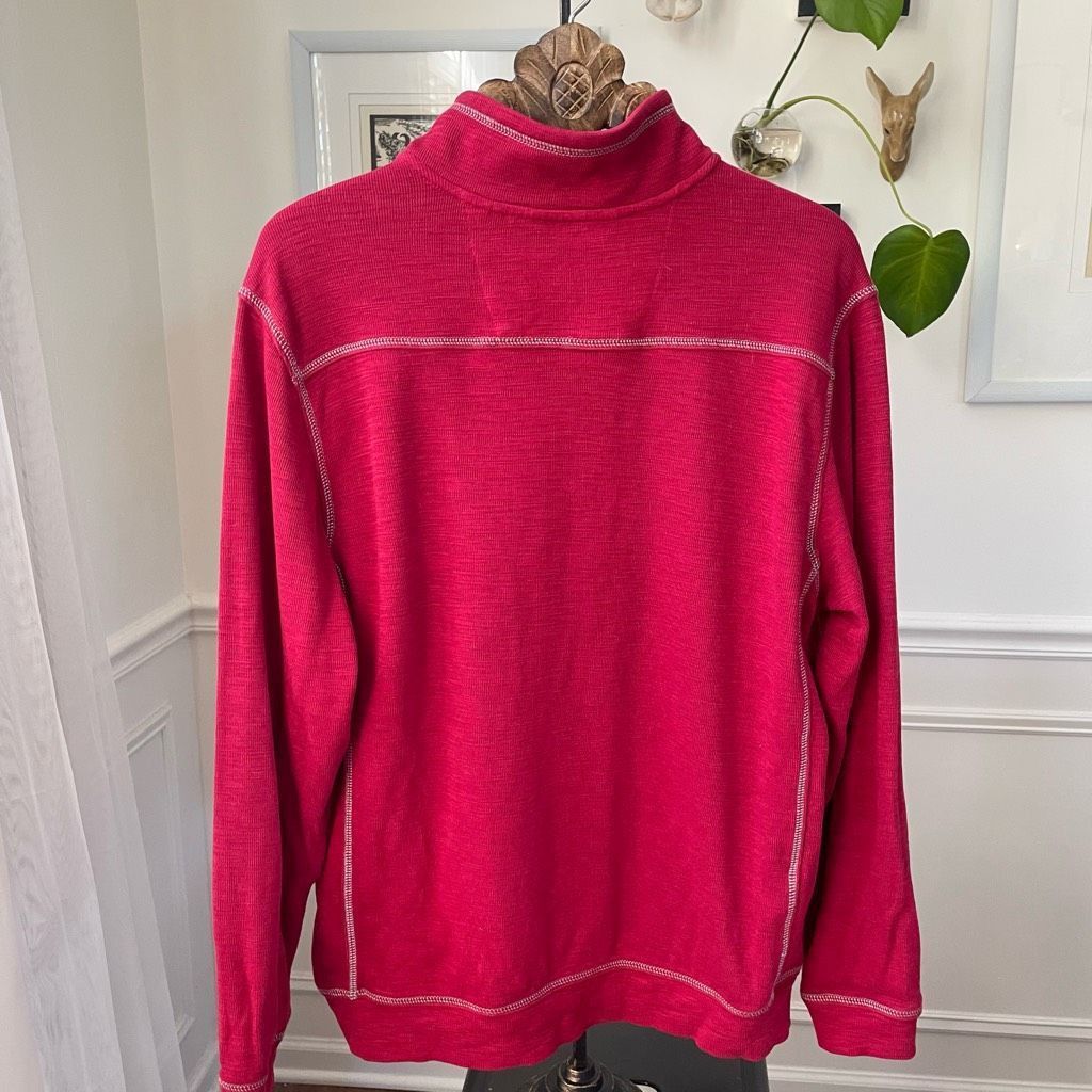 Tommy Bahama Tommy Bahama Quarter Zip Red Pullover Sailfish L Size US L / EU 52-54 / 3 - 7 Thumbnail