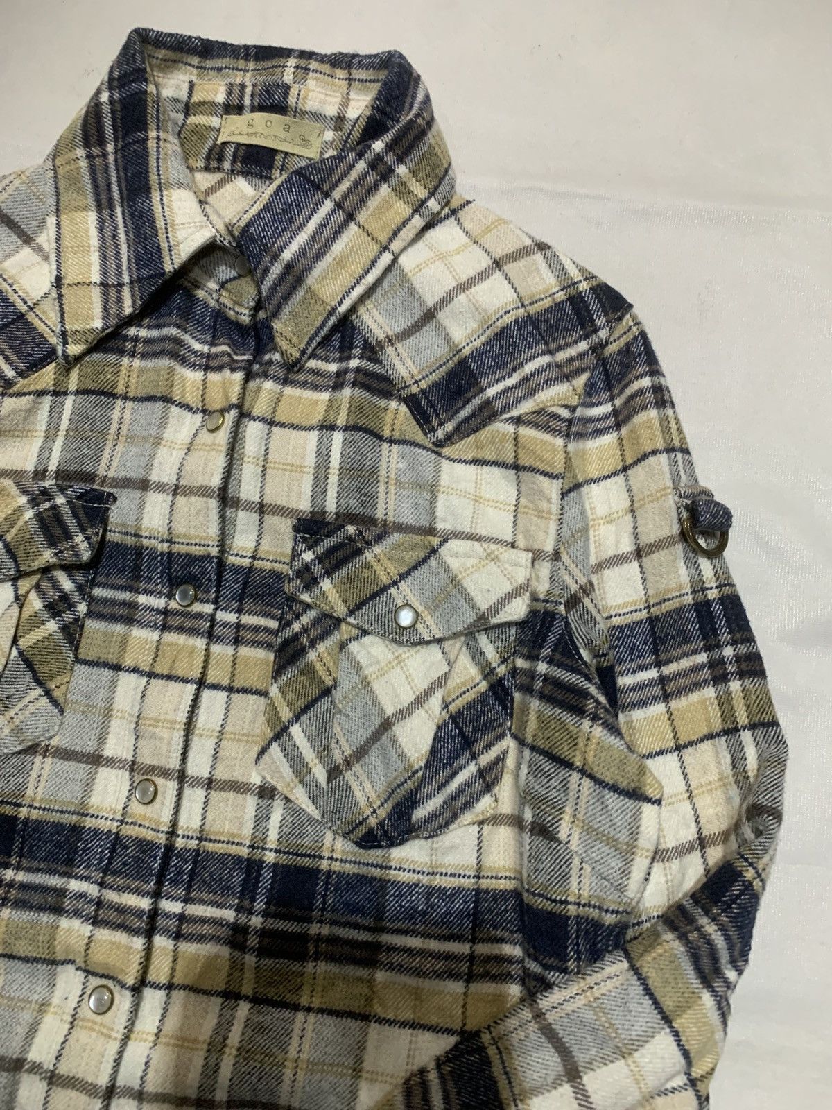 GOA GOA Women Vintage Cowboy Buttons Flannel Size S / US 4 / IT 40 - 5 Thumbnail
