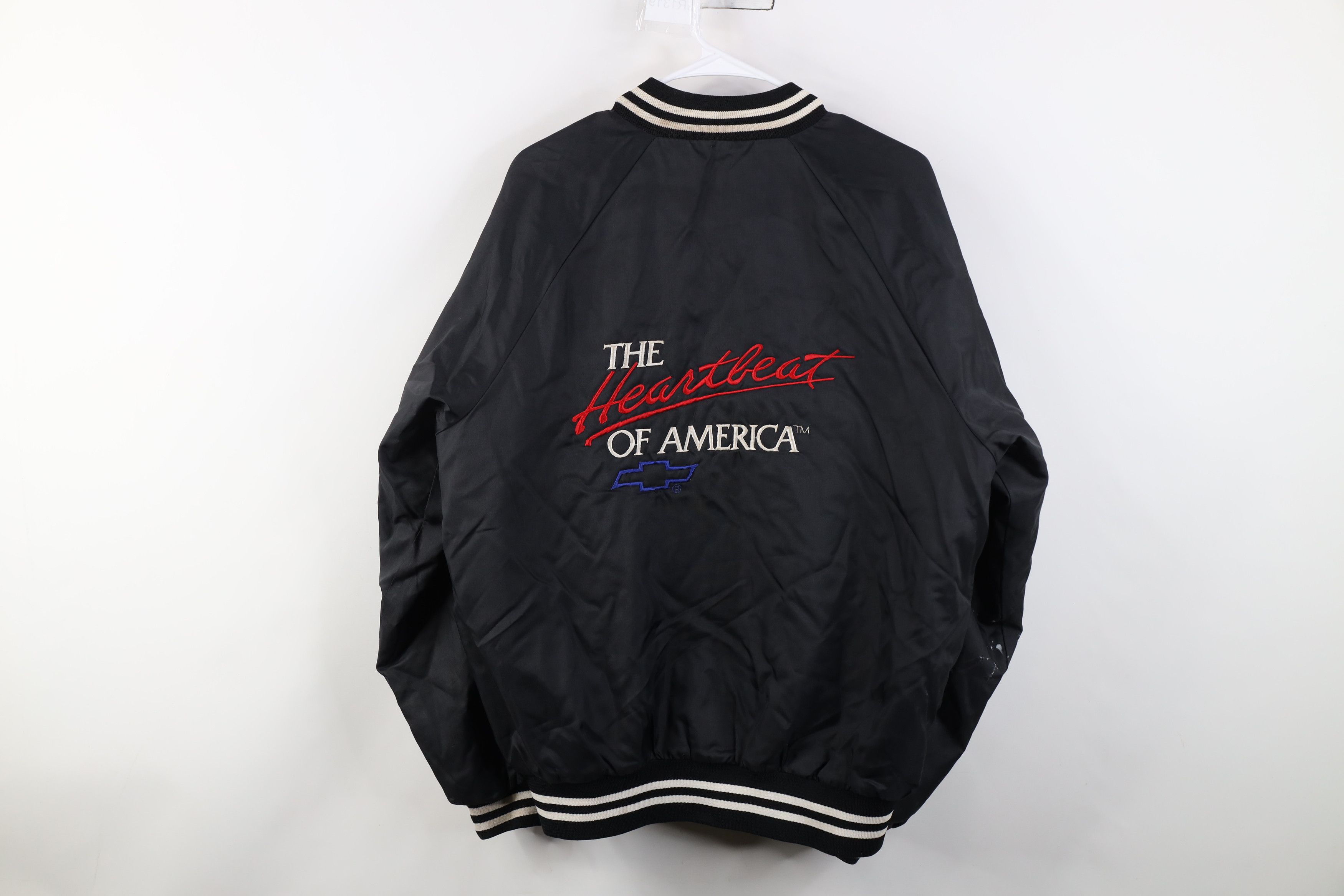 Vintage Vintage 90s America GM General Motors Satin Bomber Jacket Size US L / EU 52-54 / 3 - 14 Thumbnail