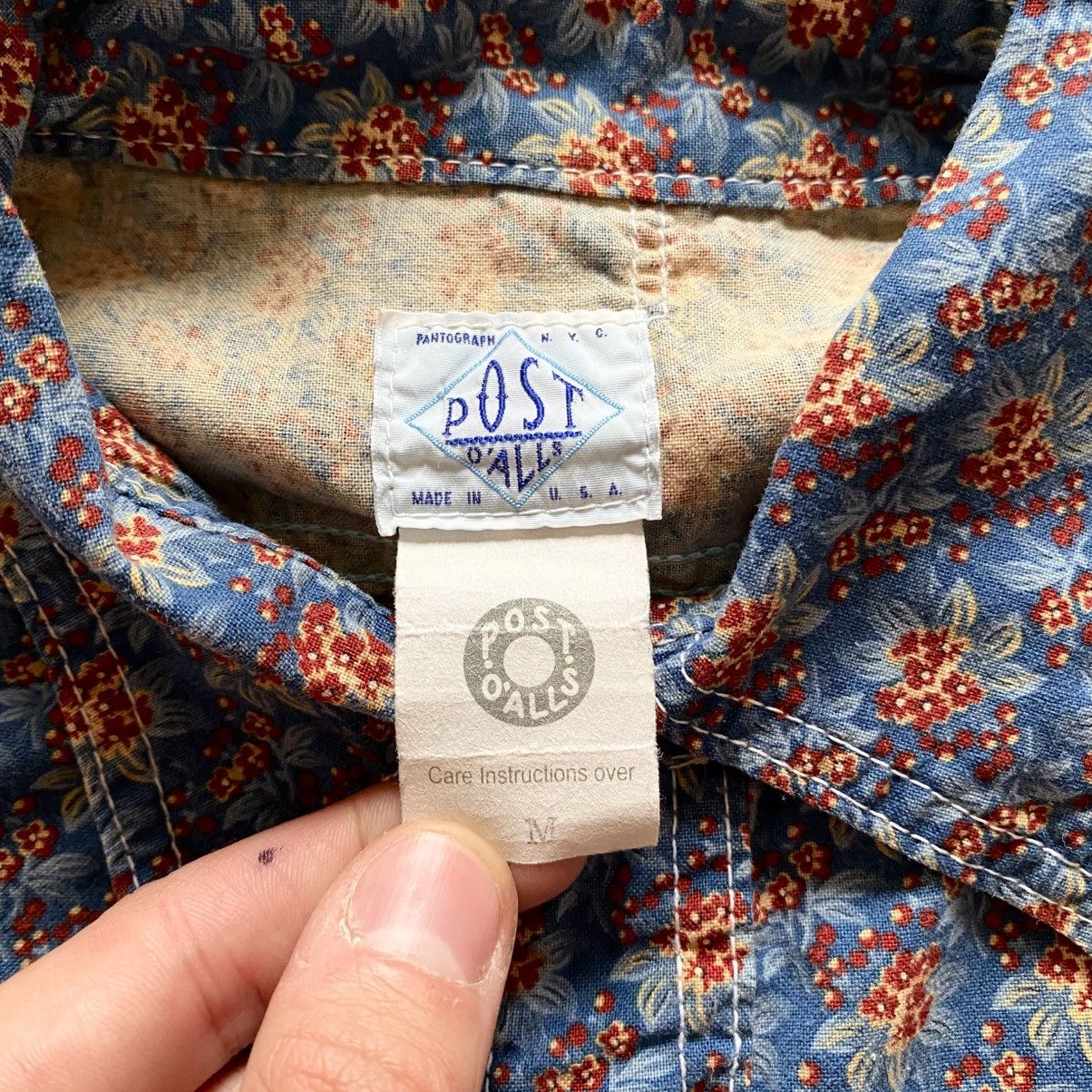 Post Overalls Post Overalls Flowers Print Pocket Cotton Button Shirt USA Size US M / EU 48-50 / 2 - 7 Thumbnail