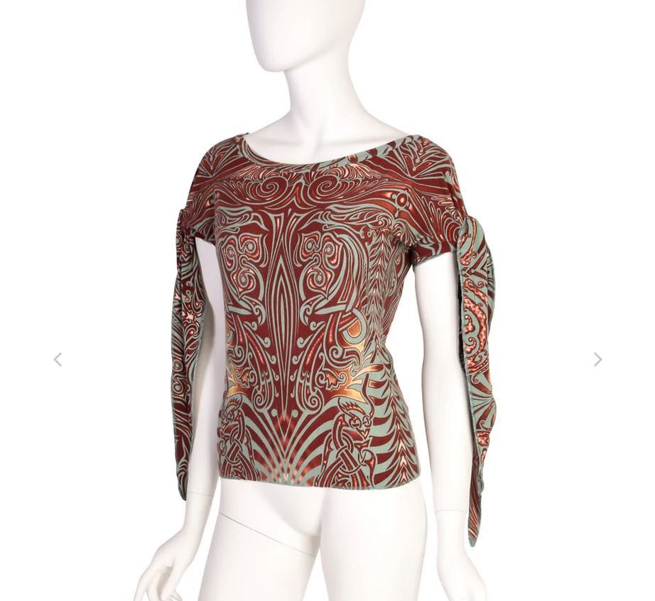 image of Jean Paul Gaultier Skeleton Cyberbaba Tribal Maori Top, Women's (Size Medium)