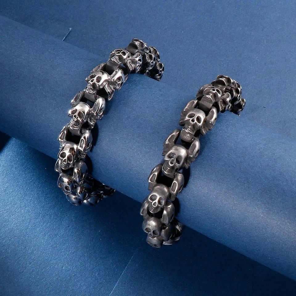 Other Evil Ghost Head Skulls Bracelet Size ONE SIZE - 5 Thumbnail