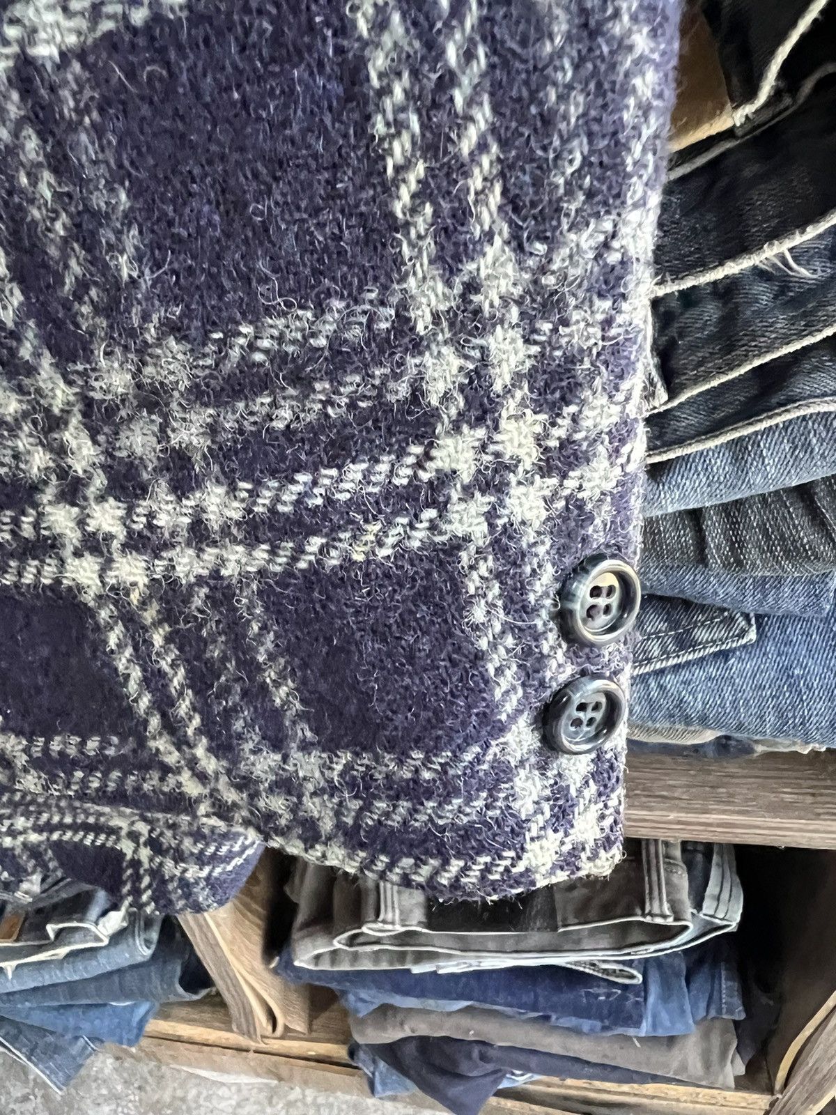 Harris Tweed 🔥Hand Woven Harris Tweed Knit Blazer Size 44S - 8 Thumbnail
